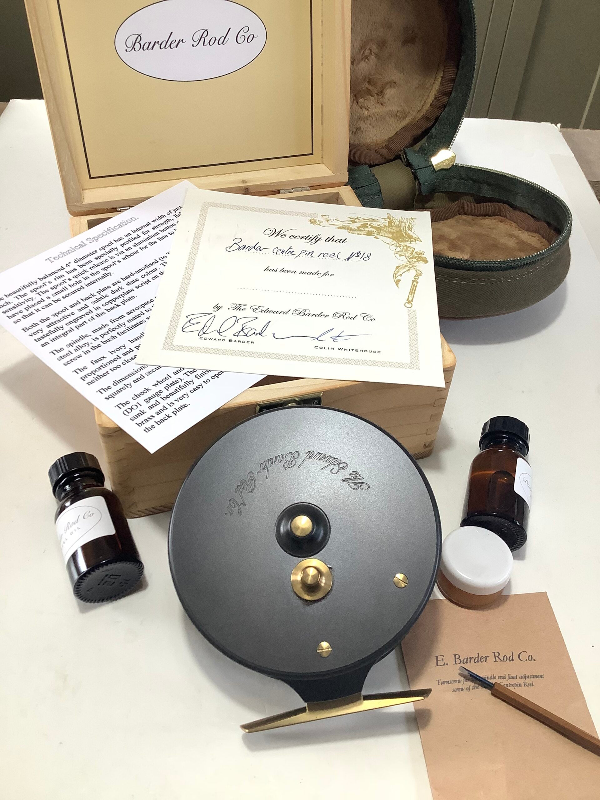Rare EDWARD BARDER Rod Co Ltd Edition Centrepin