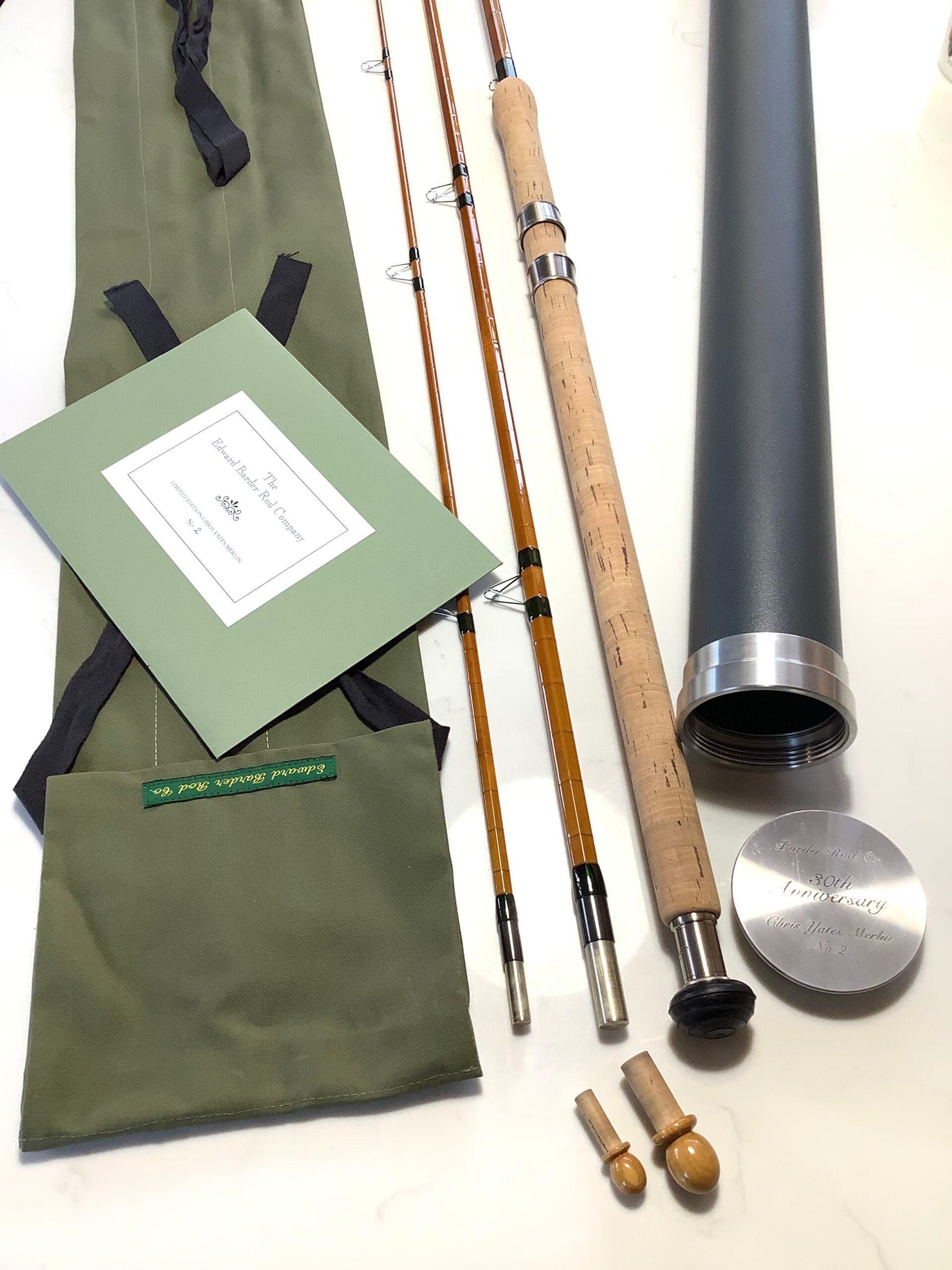 Rare Limited Edition Edward Barder “ 30th ANNIVERSARY  “ MERLIN” Rod MINT unused.