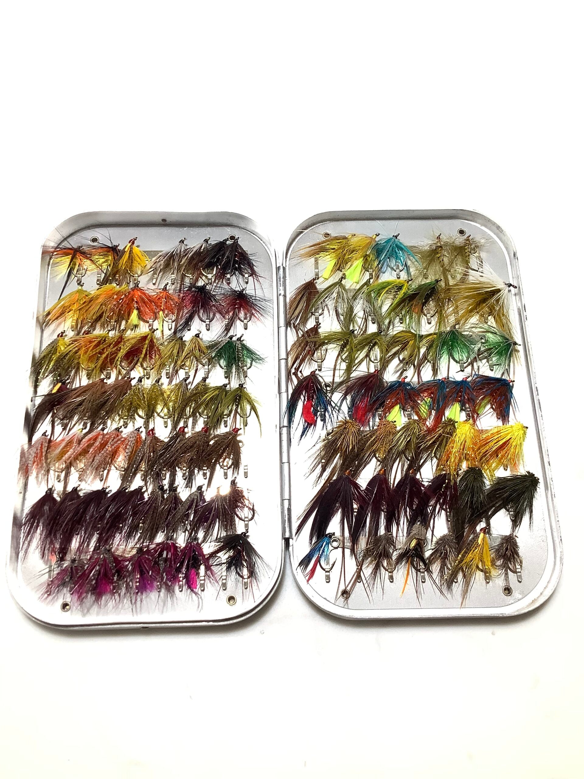 A fine selection of Dabblers Irish wet flies in a Wheatley clip box