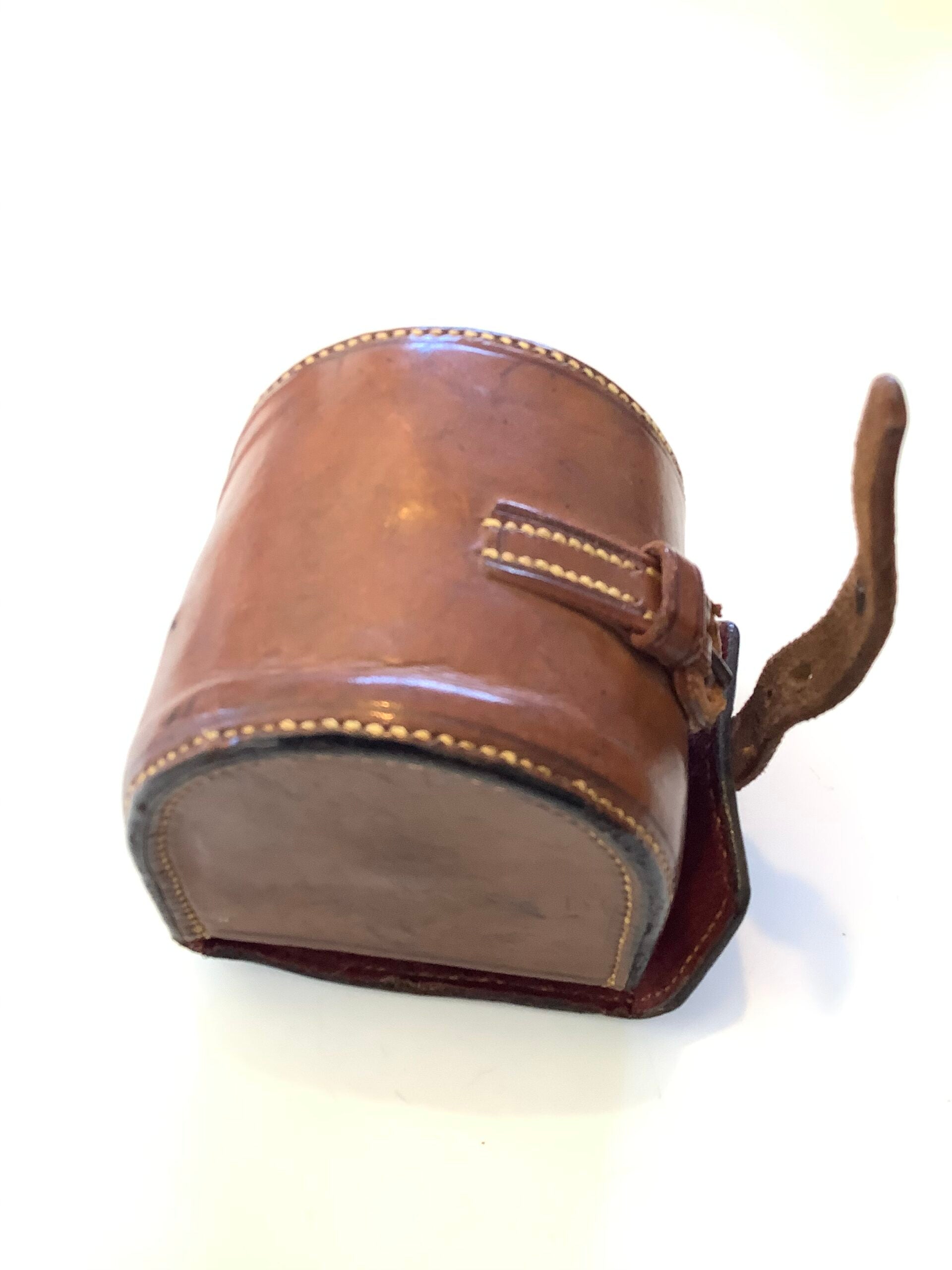 Antique Small Block Leather Reel case
