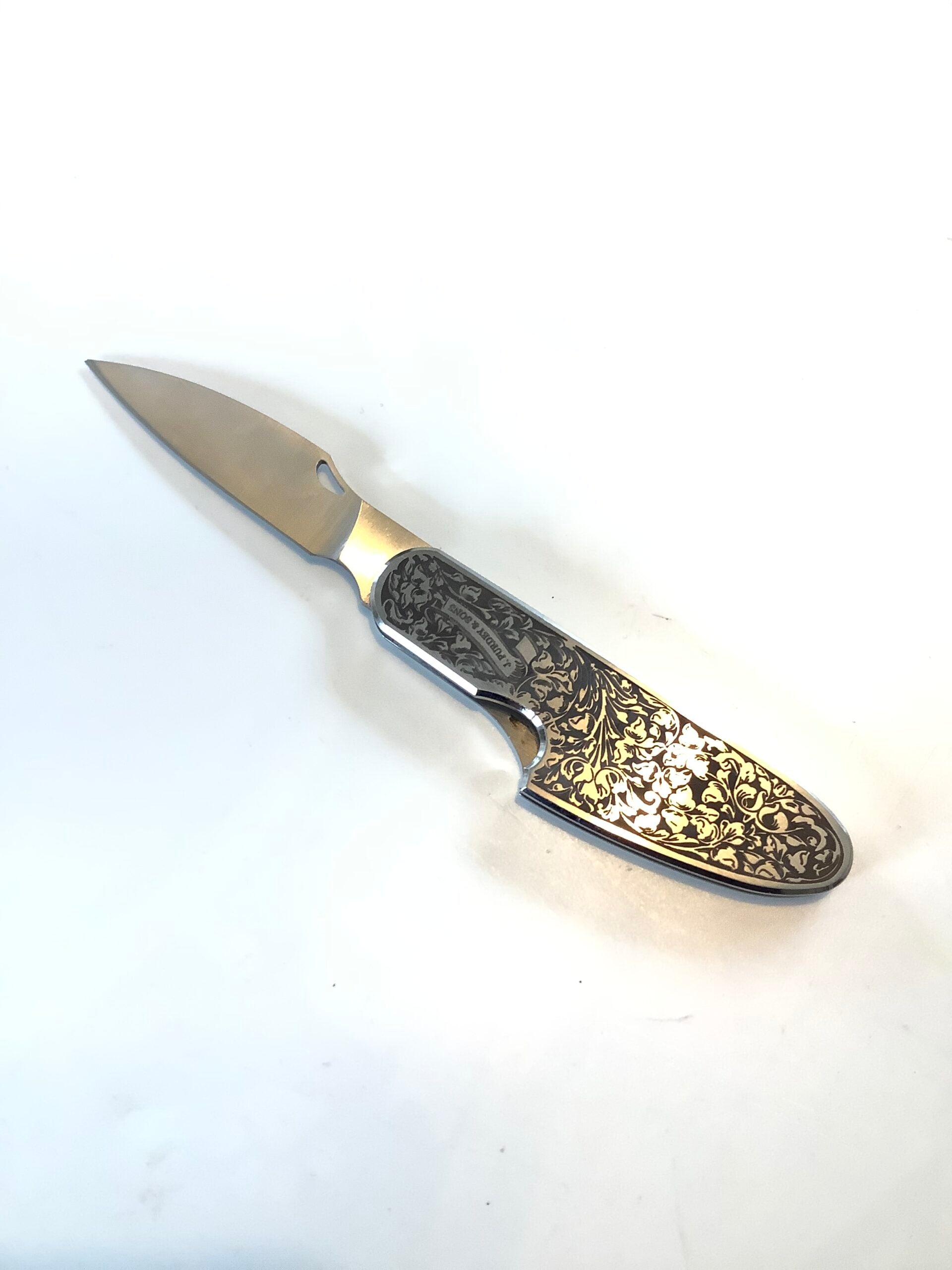 James Purdey Gun Scroll Folding Knife