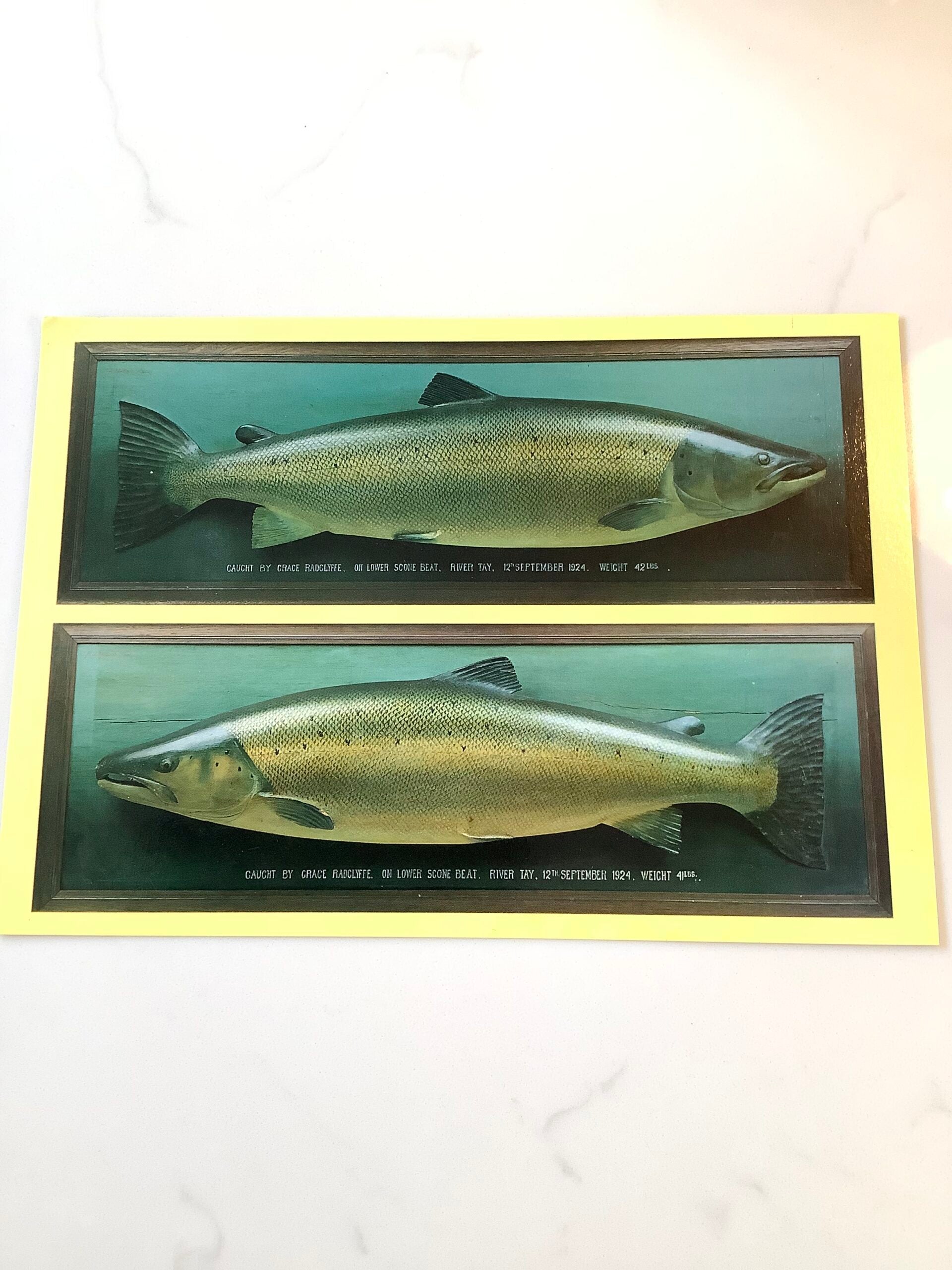 Antique P.D MALLOCH 3/4 Wood Block Carved Beautifully Artistically Painted Atlantic Salmon 1936