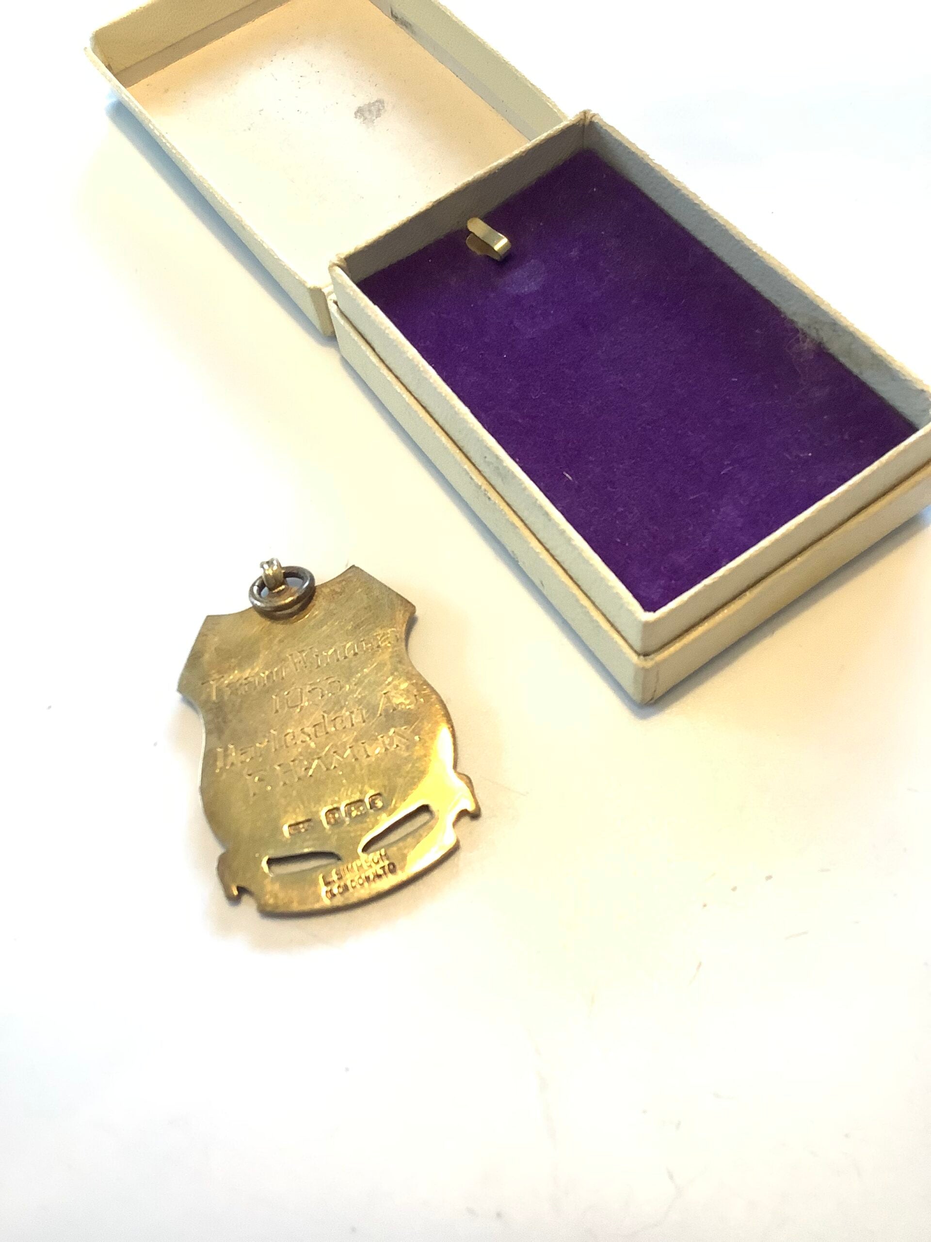 Vintage Silver Team Winners Angling Medal 1953 Harlesden Association