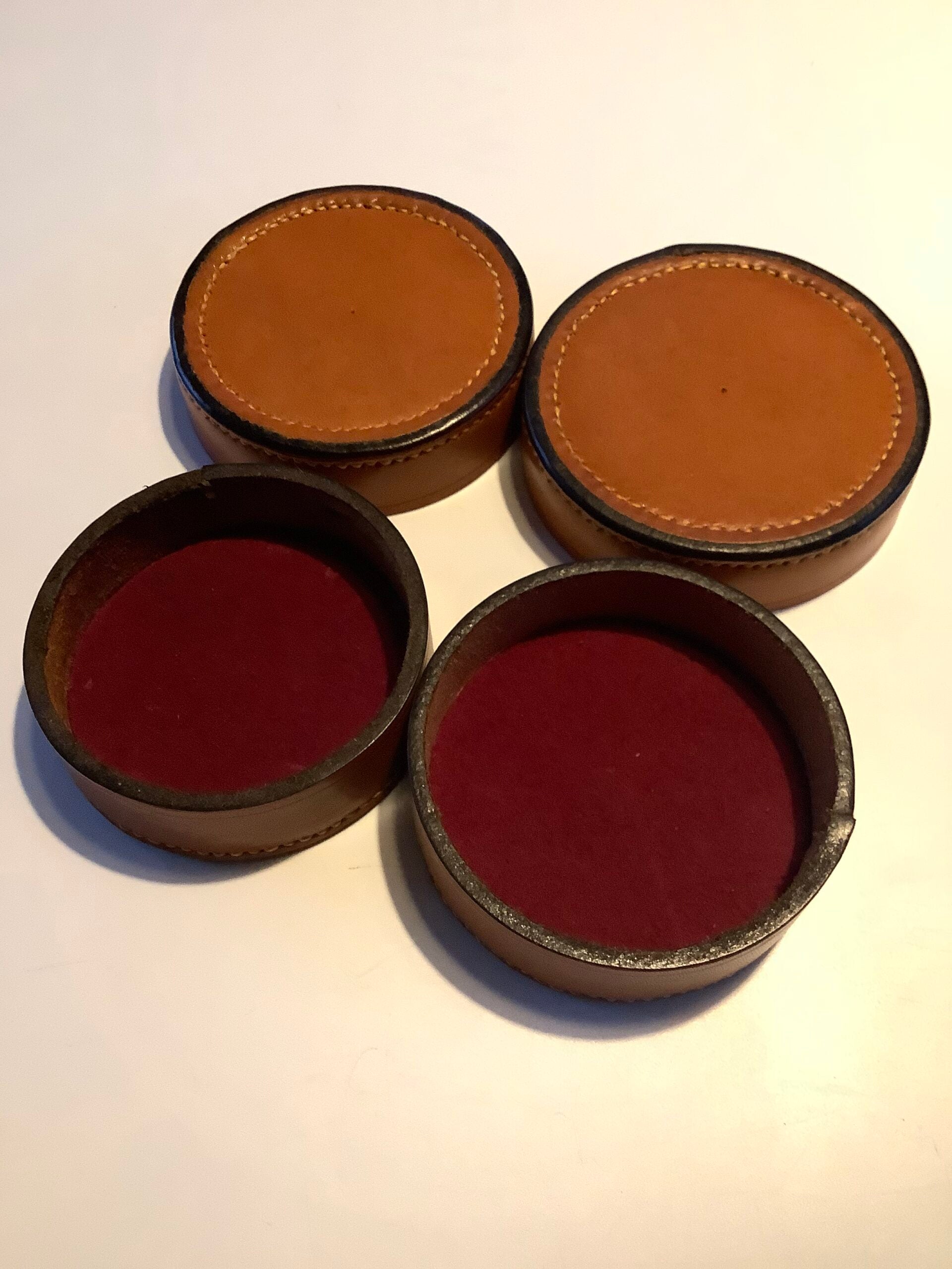 Peter Loam Hand crafted leather reel spool holders