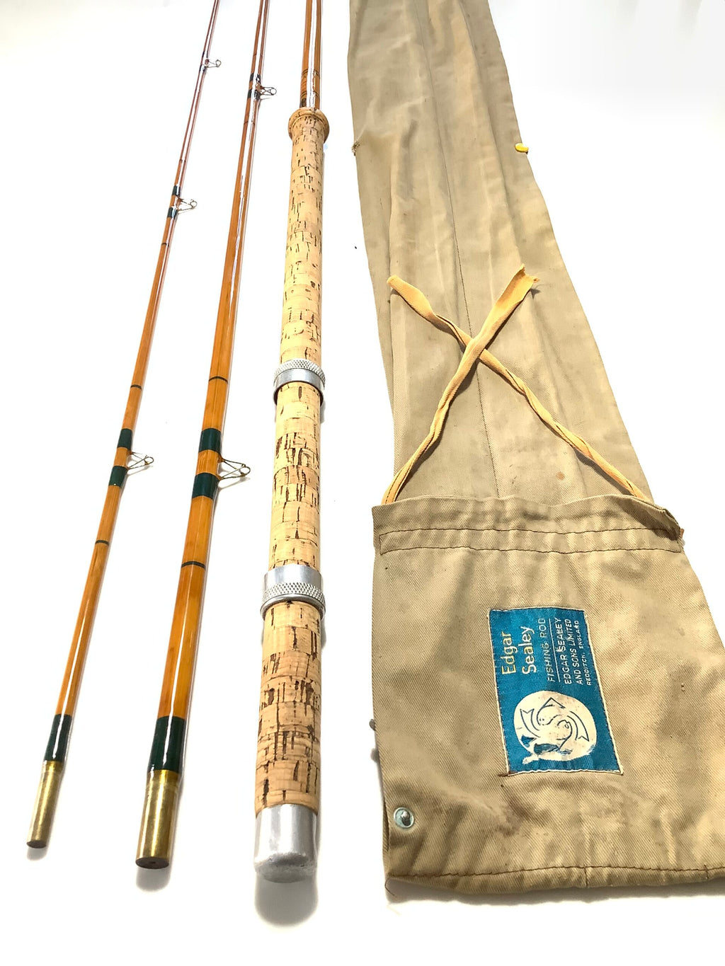 Golden Scale Club EDGAR SEALEY “FLOATCASTER DELUXE” Built Cane 12ft Ro – Antique & Vintage Fishing Tackle