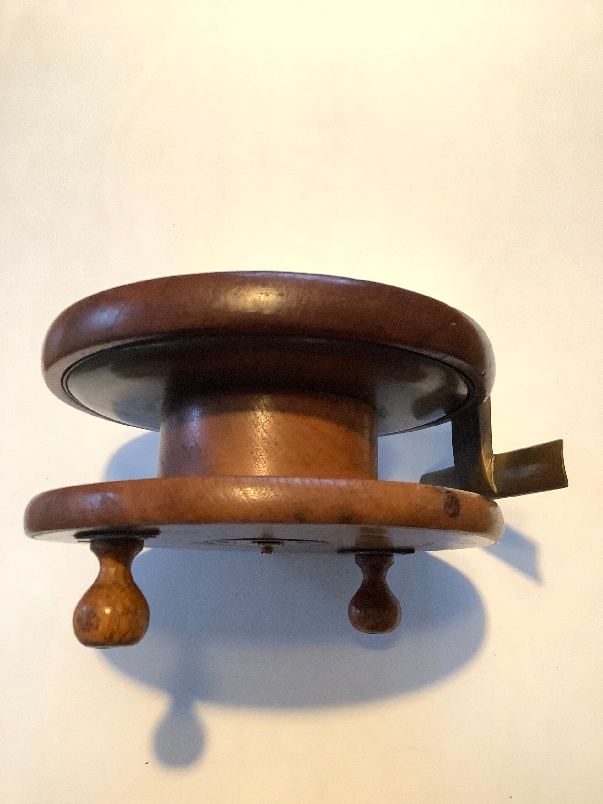 Antique Milwards Large Mahogany Brass Slater Latch Reel