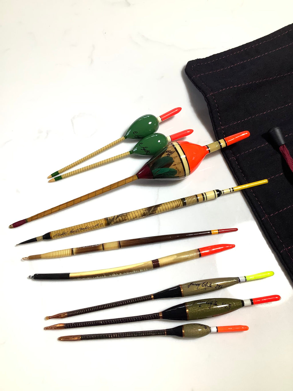 A selection of the best Hand crafted Floats with traditional Artisan Float Holder