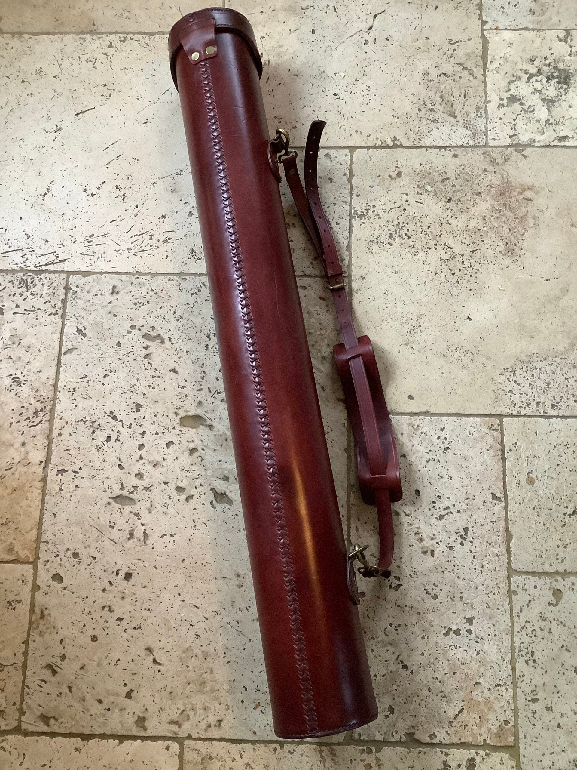 Rare Full leather Bruce Walker Rod carrier