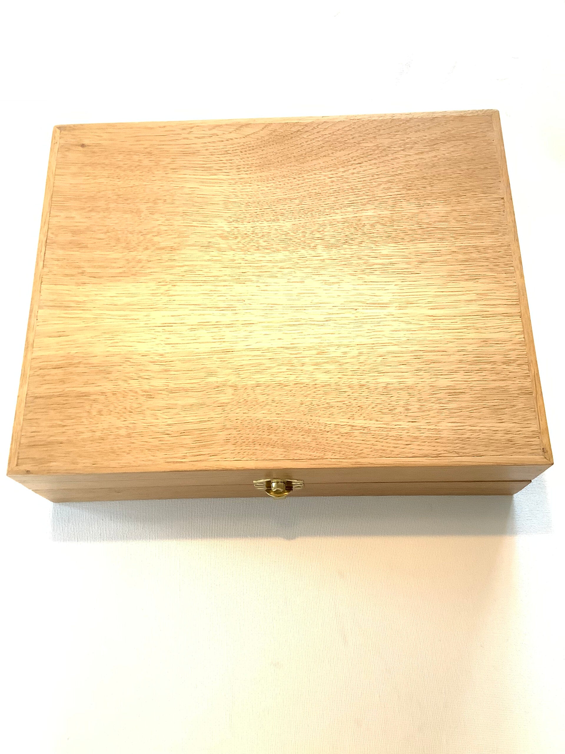 Paul Cook Hand Made Solid Oak Float Box with Painted Barbel