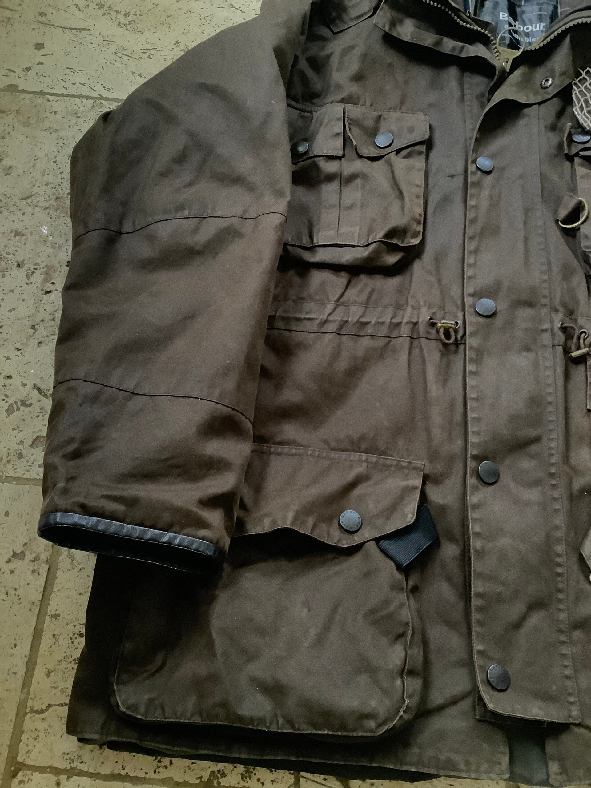 Rare Barbour “DryFly” XL Waxed Endurance Jacket – Antique