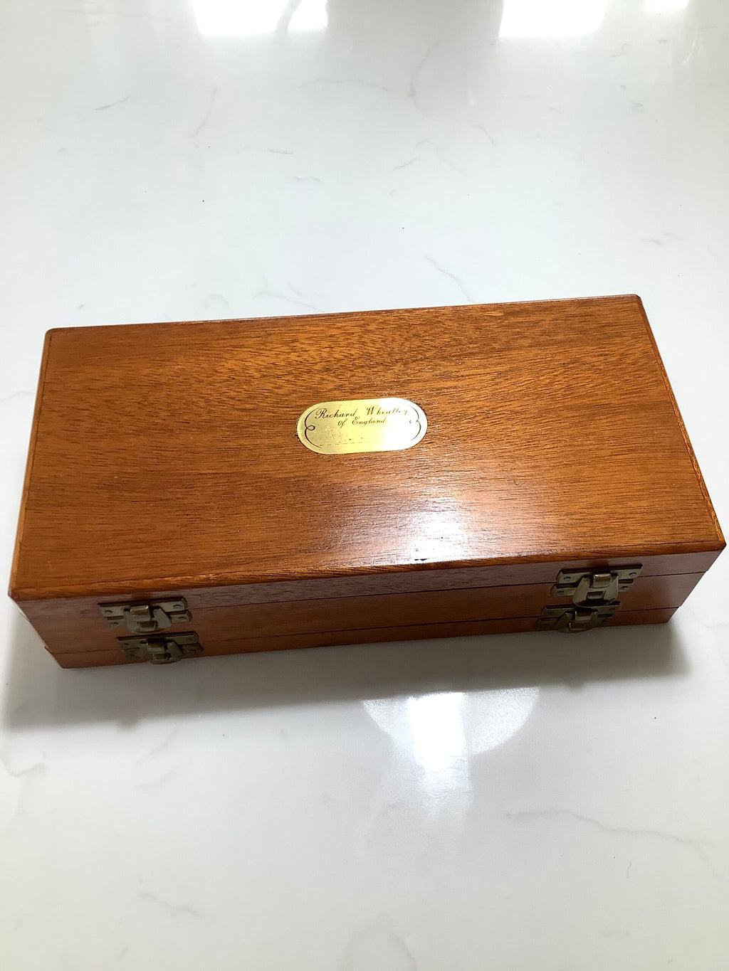 Double Compartment Richard Wheatley Mahogany Fly Box with a good selections of J:Son Flies