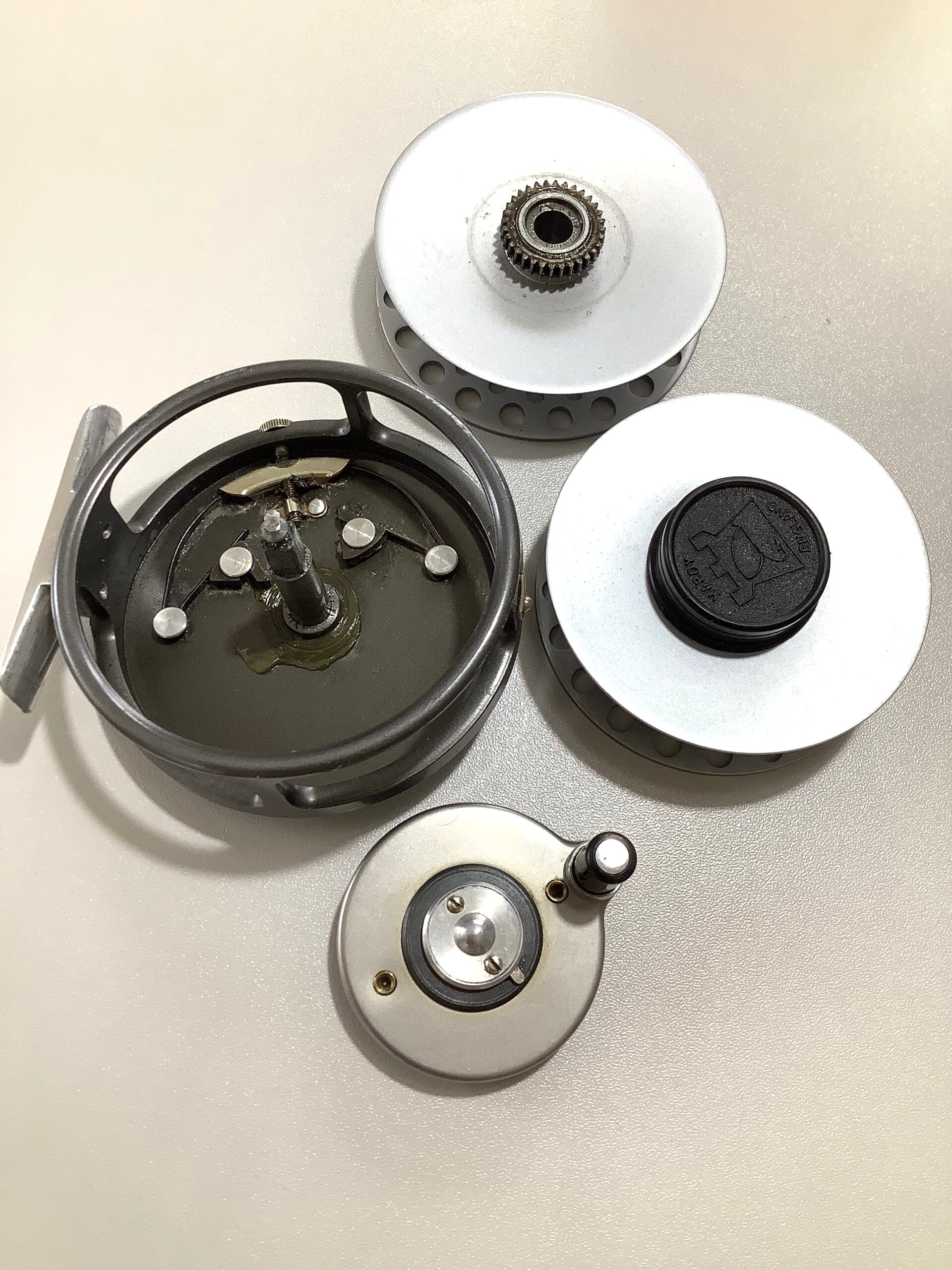 Scarce HARDY BROS LRH Lightweight MULTIPIER Fly Reel + Spare Spool