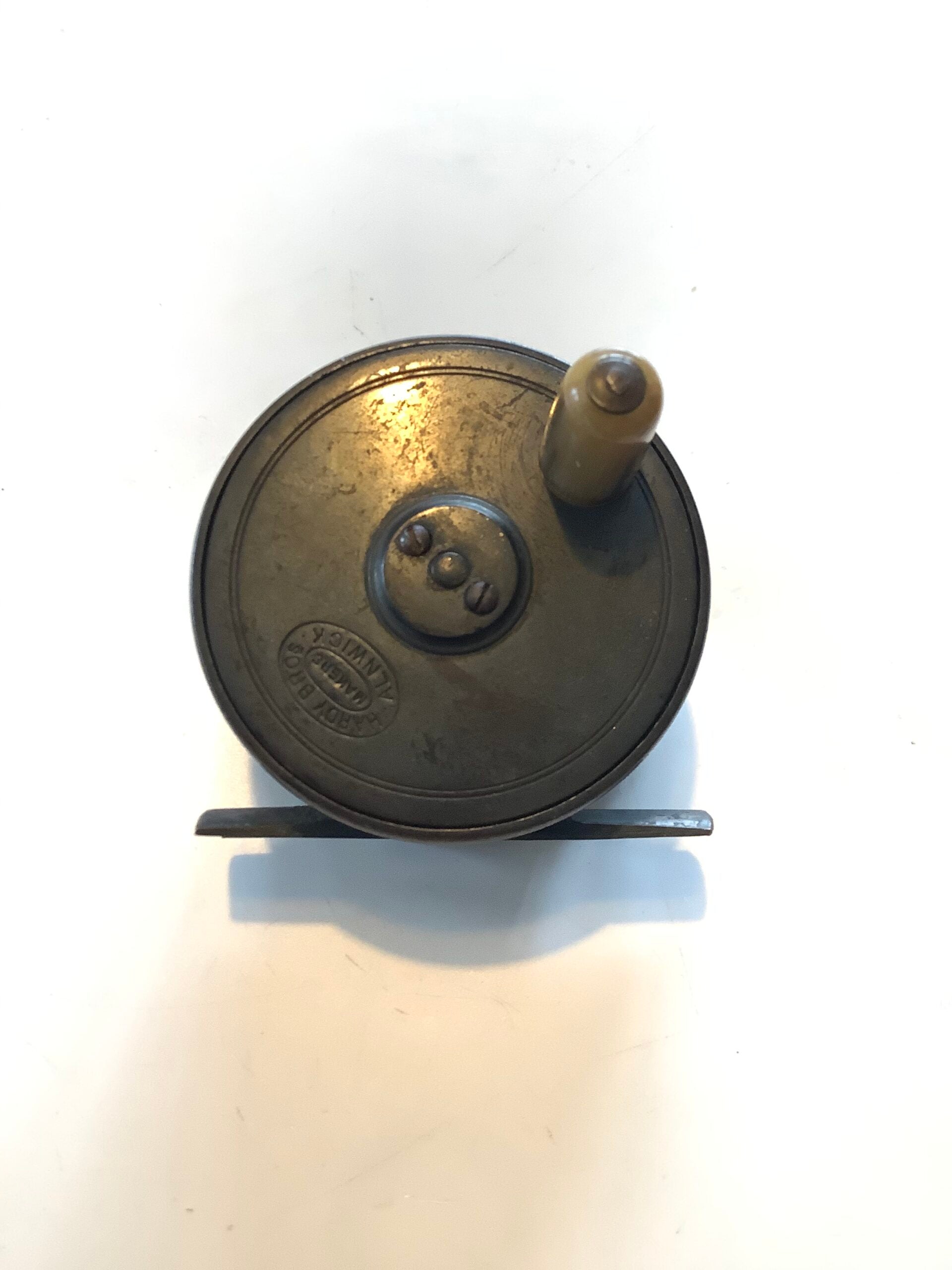 Antique Rare Smallest Size 2 1/4” Hardy Bros 1896 Brass Fly Reel