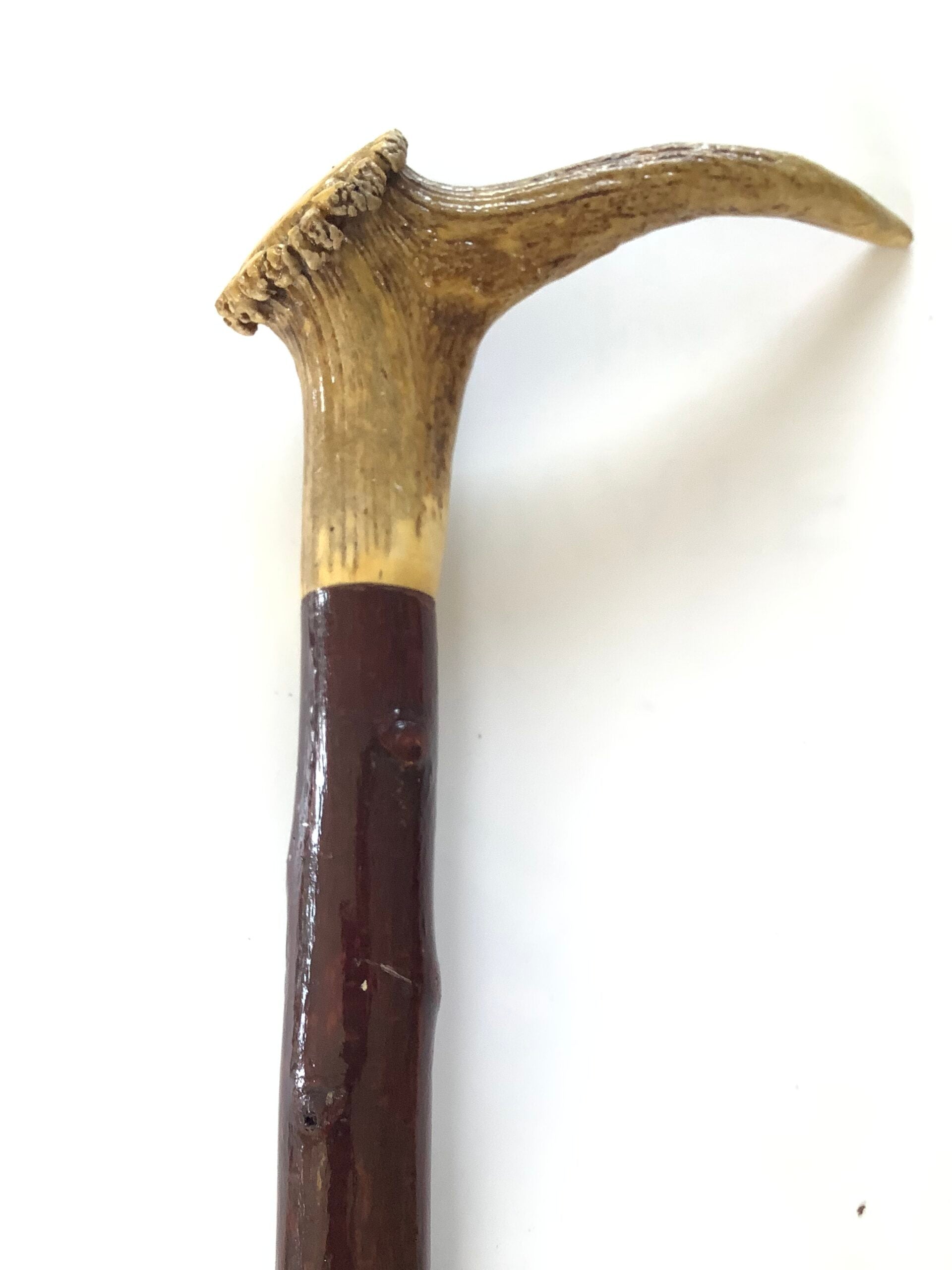 Hand Made Crown/Coronet Deer antler Handle Walking stick or wading staff