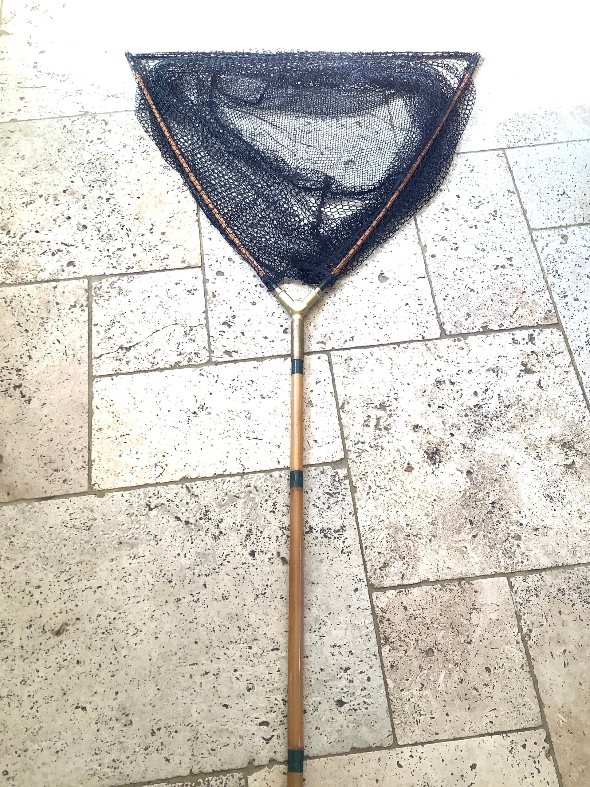 Hand built Tonkin Cane Landing Net by Dave Austin belonged to Martin James M.B.E