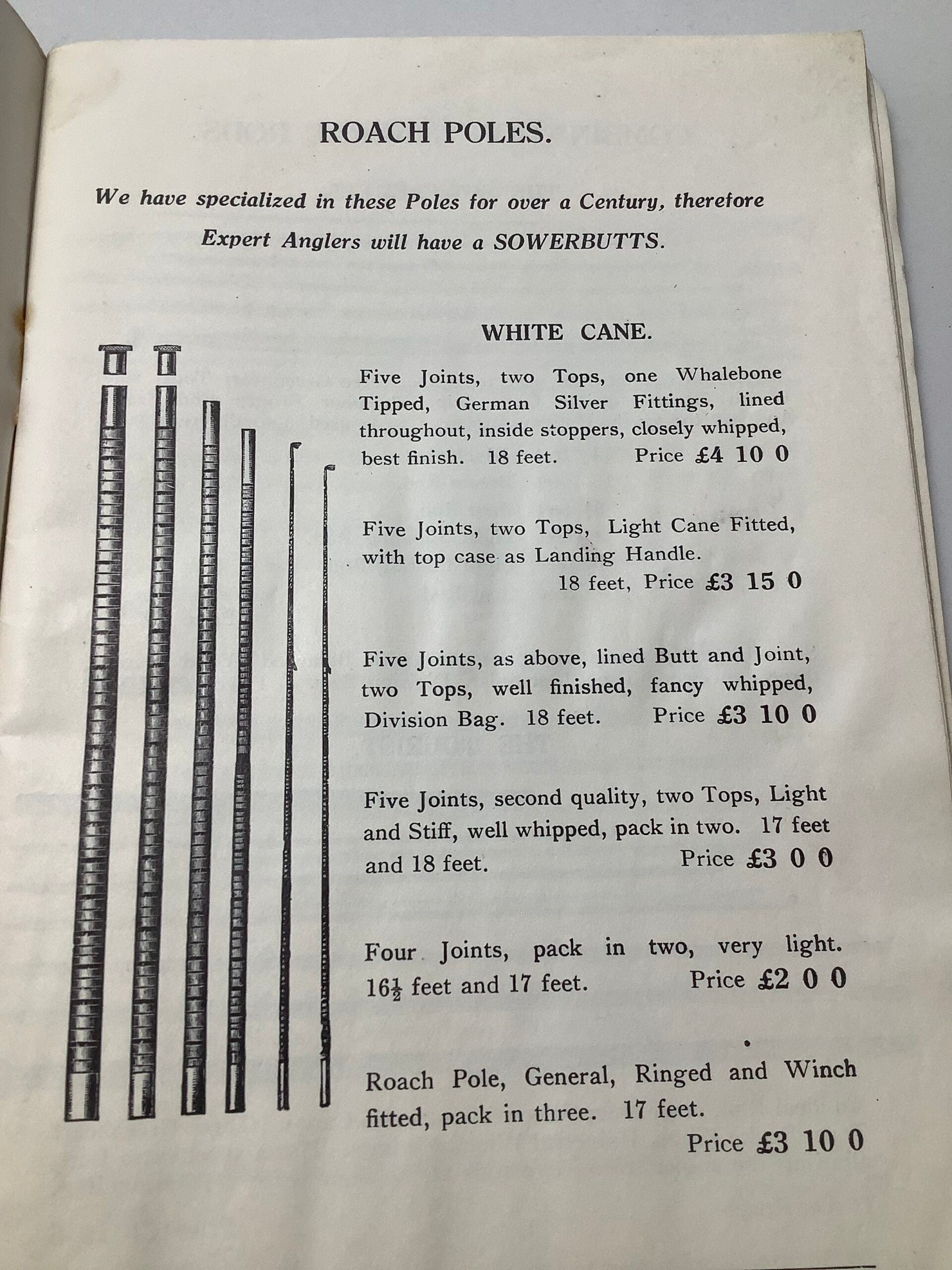 Antique T.H.SOWERBUTTS Fishing Tackle Catalogue/Guide