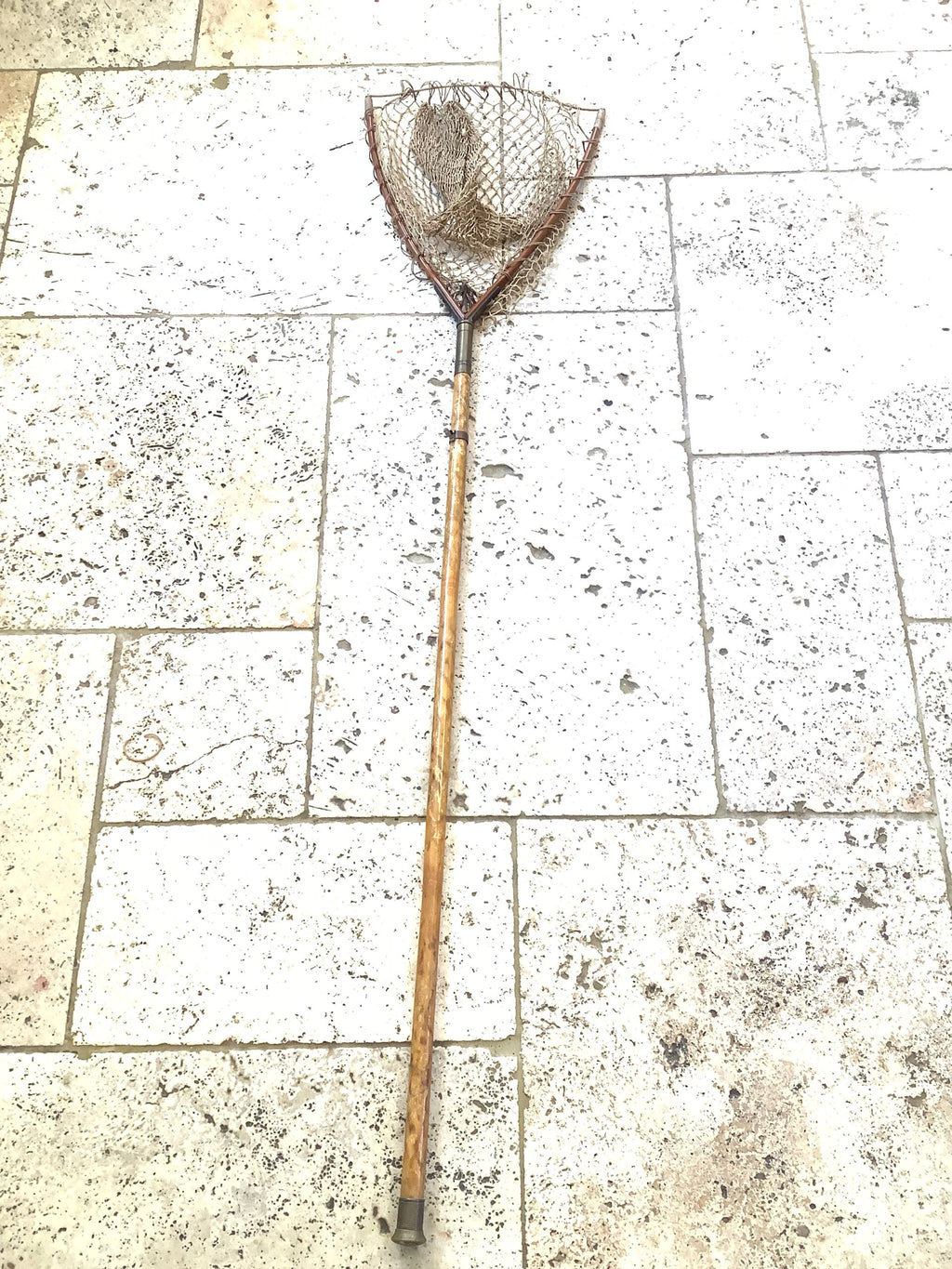 Antique early Hardy Bros small trout landing net