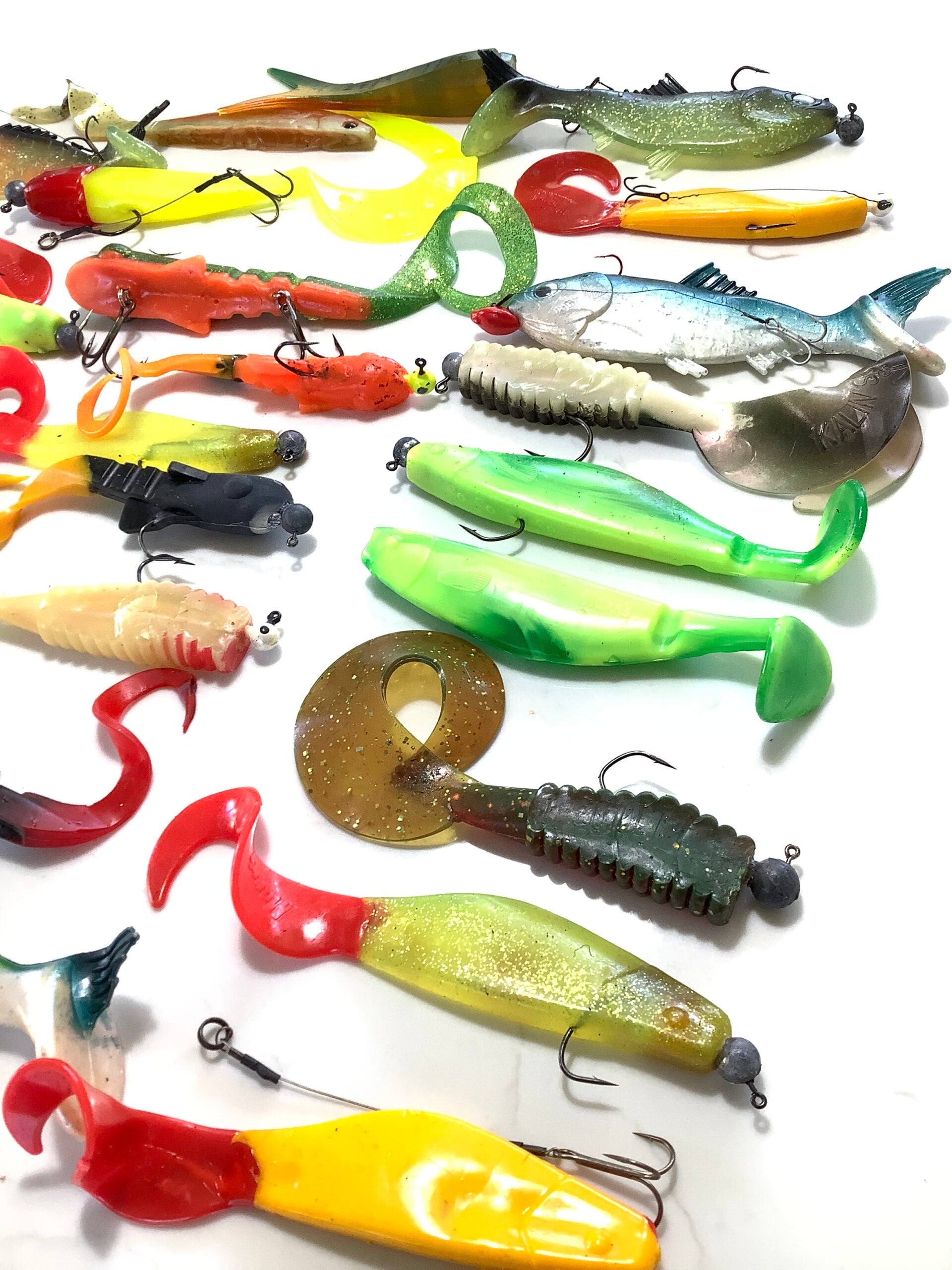 A selection of Large SILICONE Pike Baits.