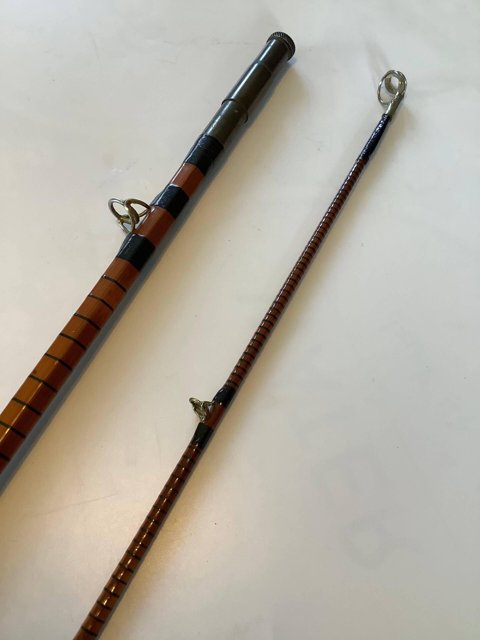 A Rare early B.James S/U MKIV pre-production model 10ft with dark green silk whippings
