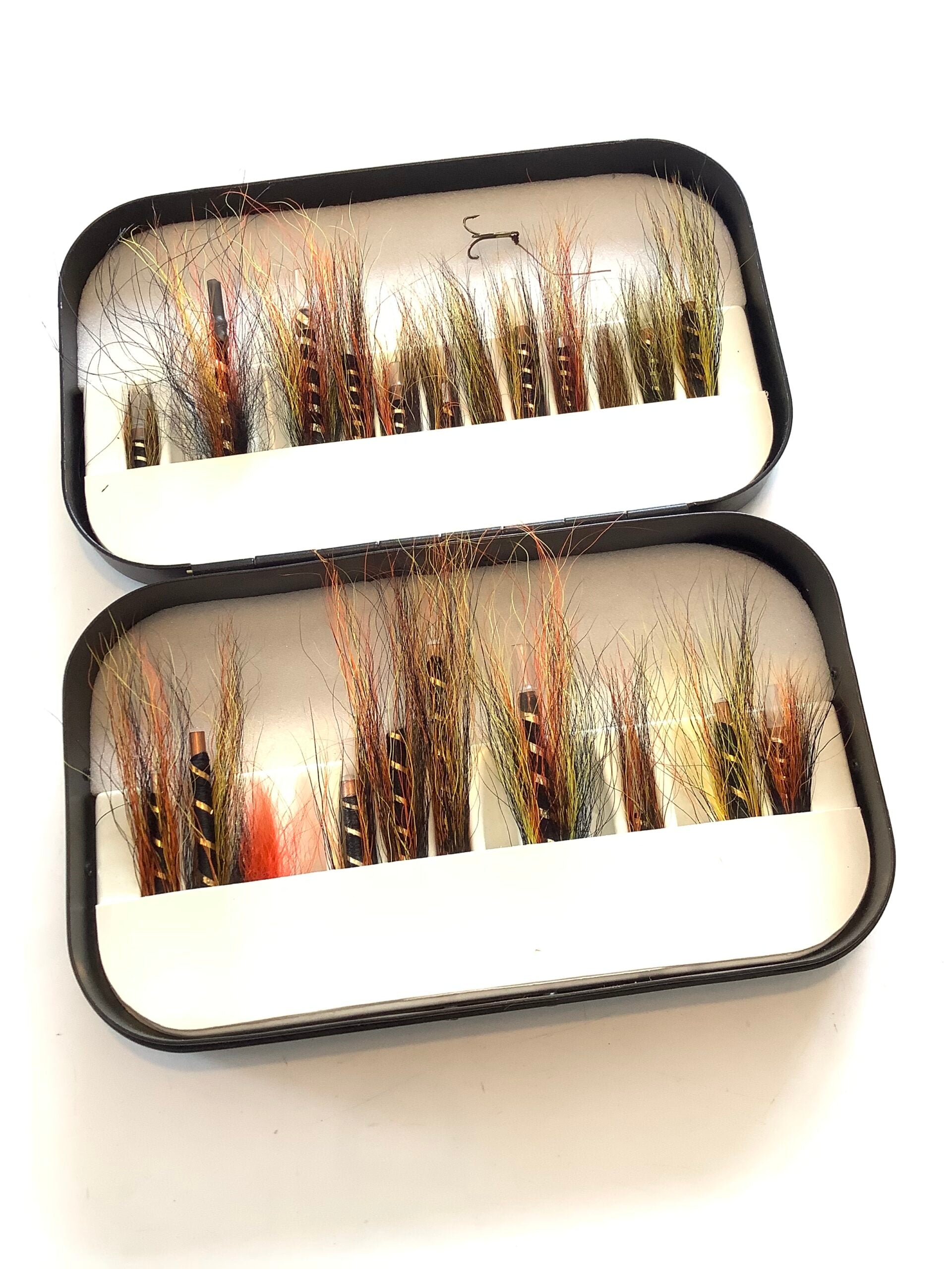 Richard Wheatley Alloy Tube fly Box with Tube Flies