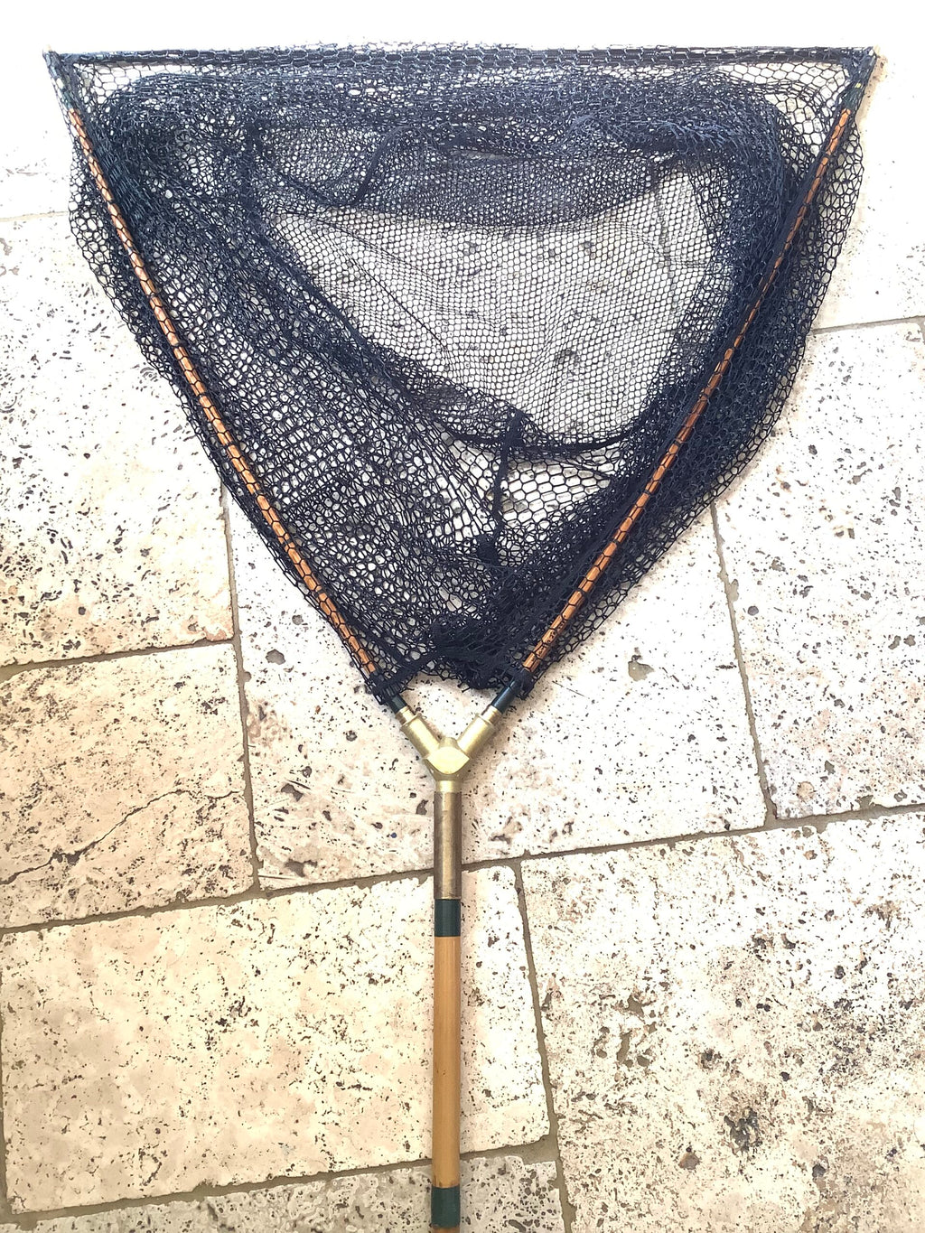 Hand built Tonkin Cane Landing Net by Dave Austin belonged to Martin James M.B.E