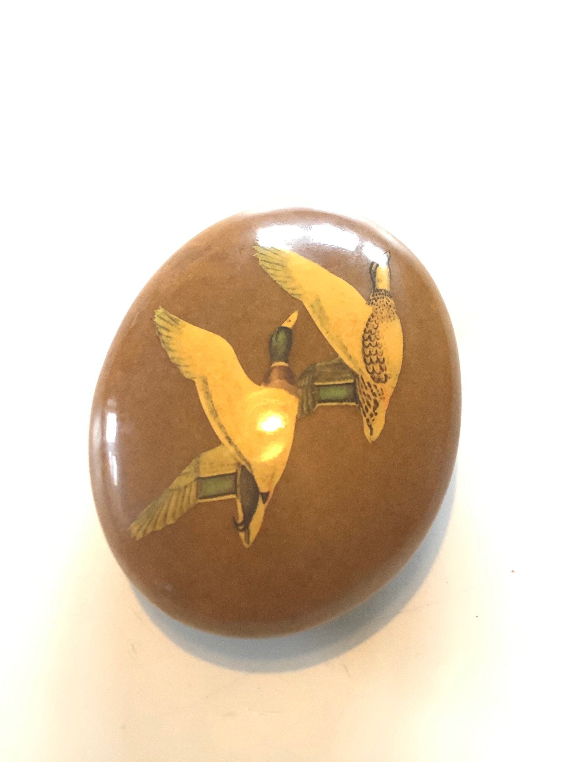 Vintage James Purdey Sons Hand Crafted Paper Weight featuring a pair of Ducks