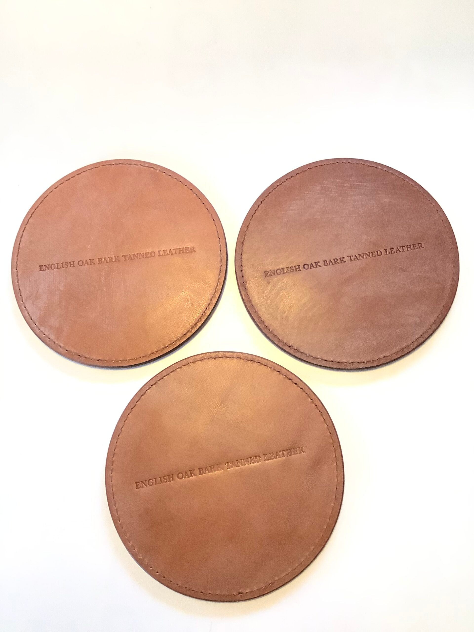 James Purdey of London Havana Audley Leather coasters