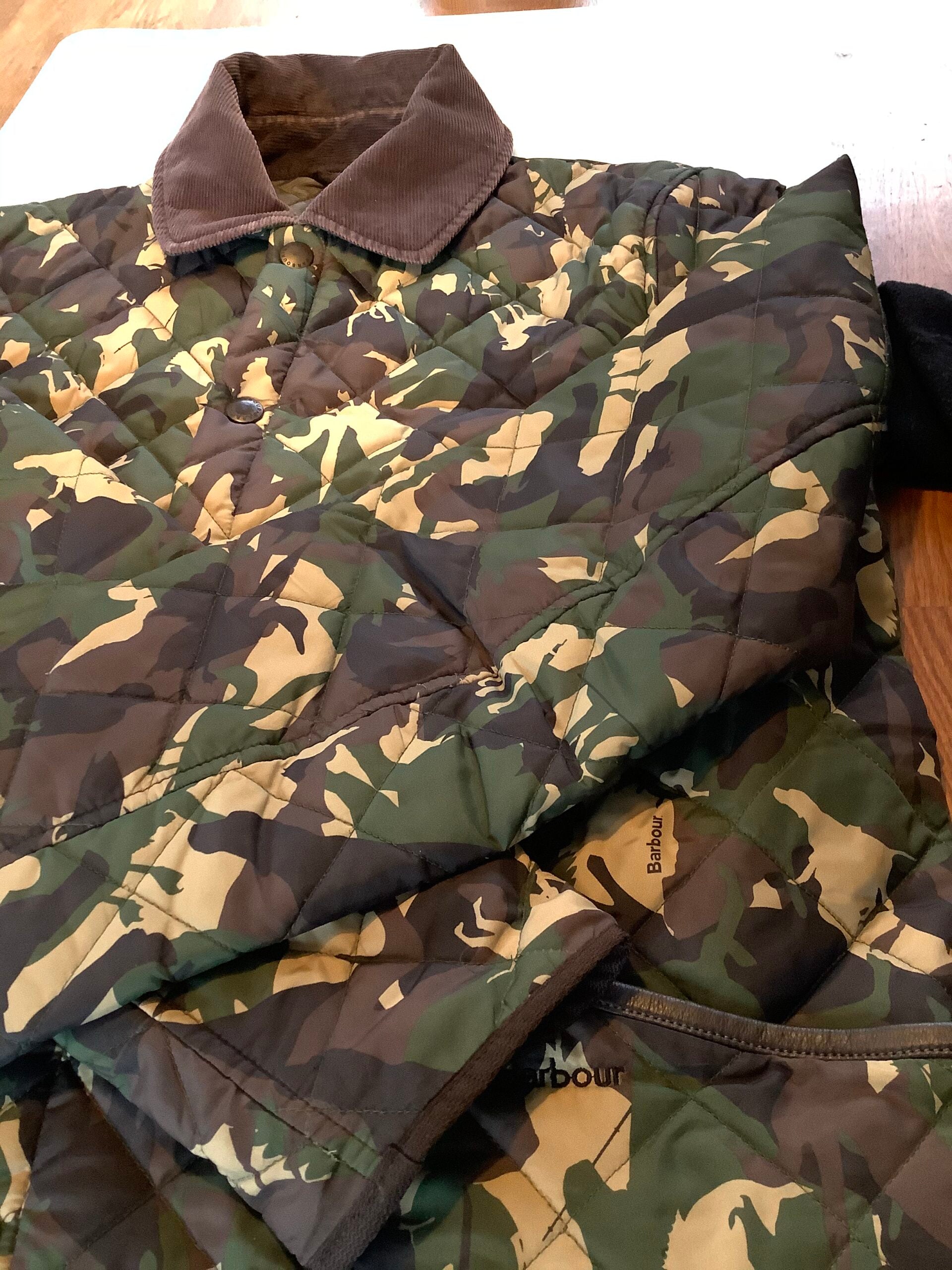 Rare Barbour Bourne Camouflage Game animal print Jacket
