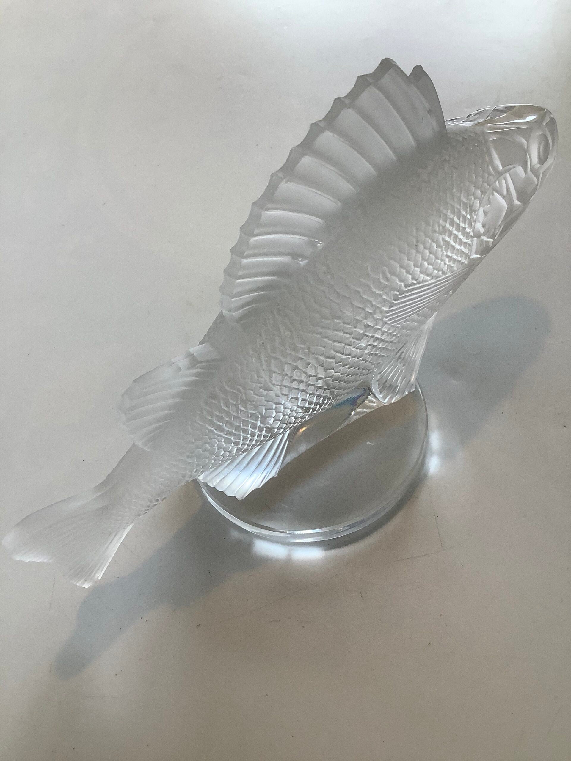 Lalique of France Frosted Crystal Perch