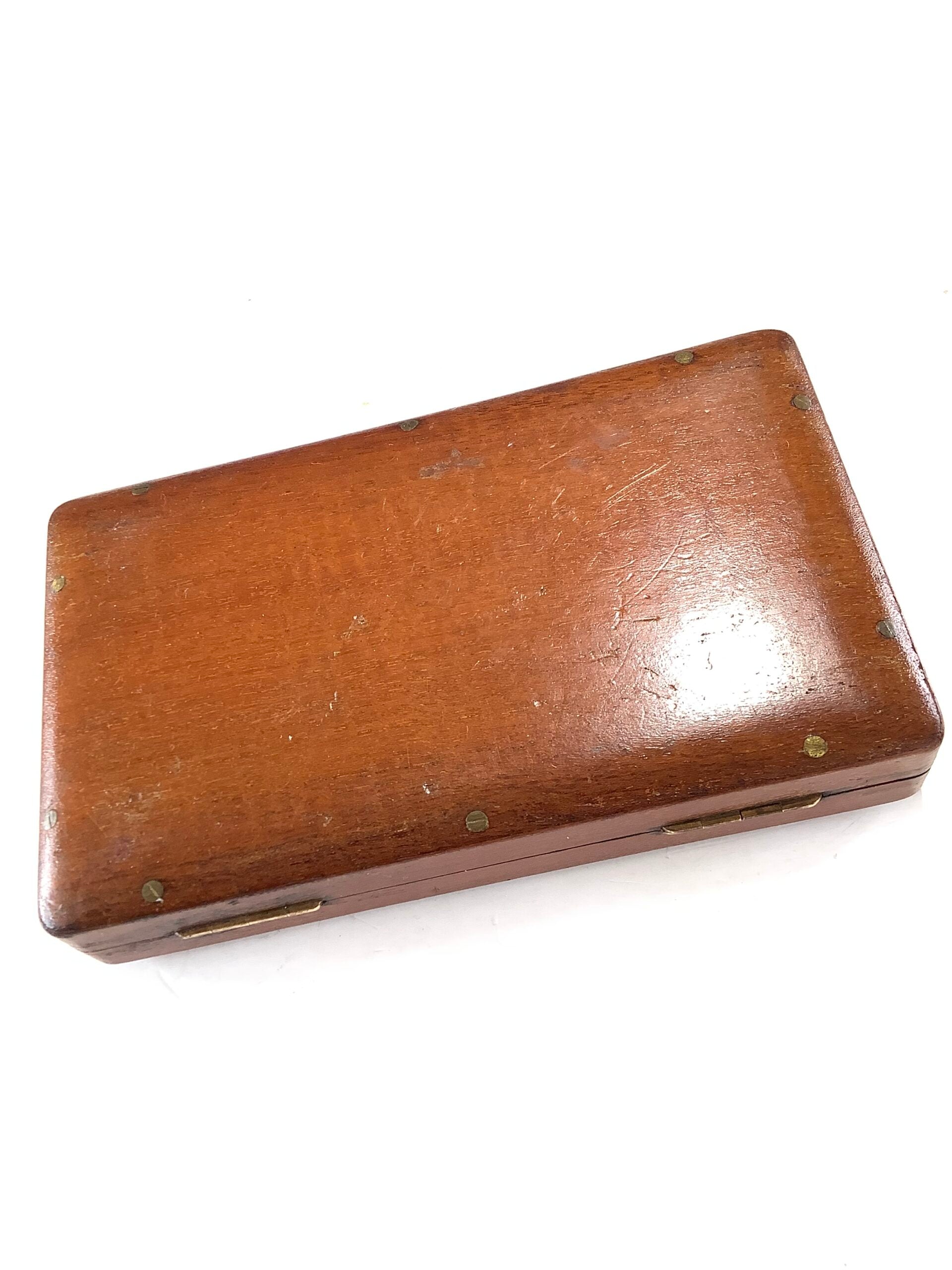 Rare Antique circa 1910 HARDY Bros “ SMALL CLUB “ Satin Mahogany Fly Box