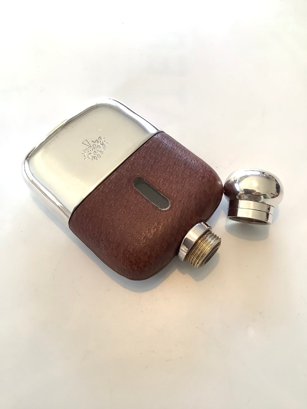 Rare Vintage Boxed Mulberry Company Hip Flask