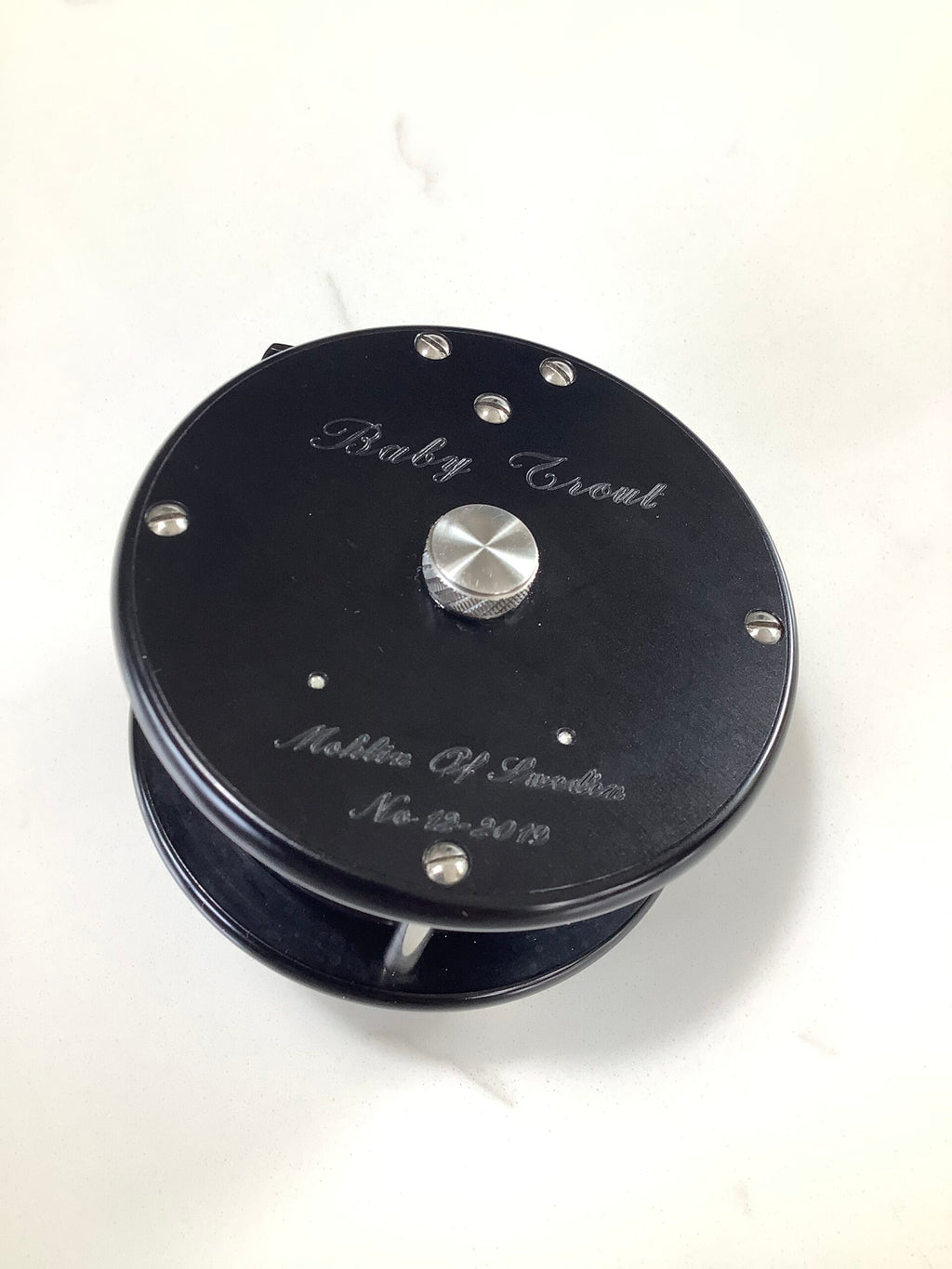 BO MOHLIN “ BABY TROUT “ Fly Reel as New with Leather Case