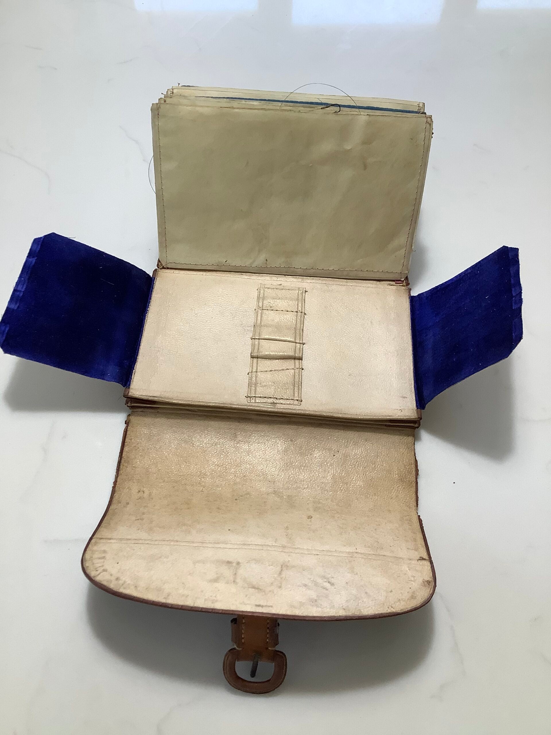 Antique Salmon/Trout Fly Wallet by Rare Maker “ ATKINSON of LANCASTER With Flies