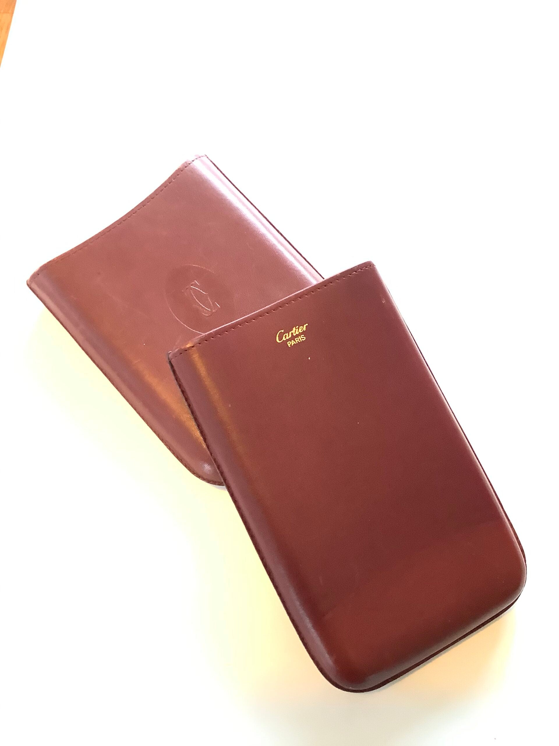 Vintage Cartier of Paris Leather 5 x Cigar Holder