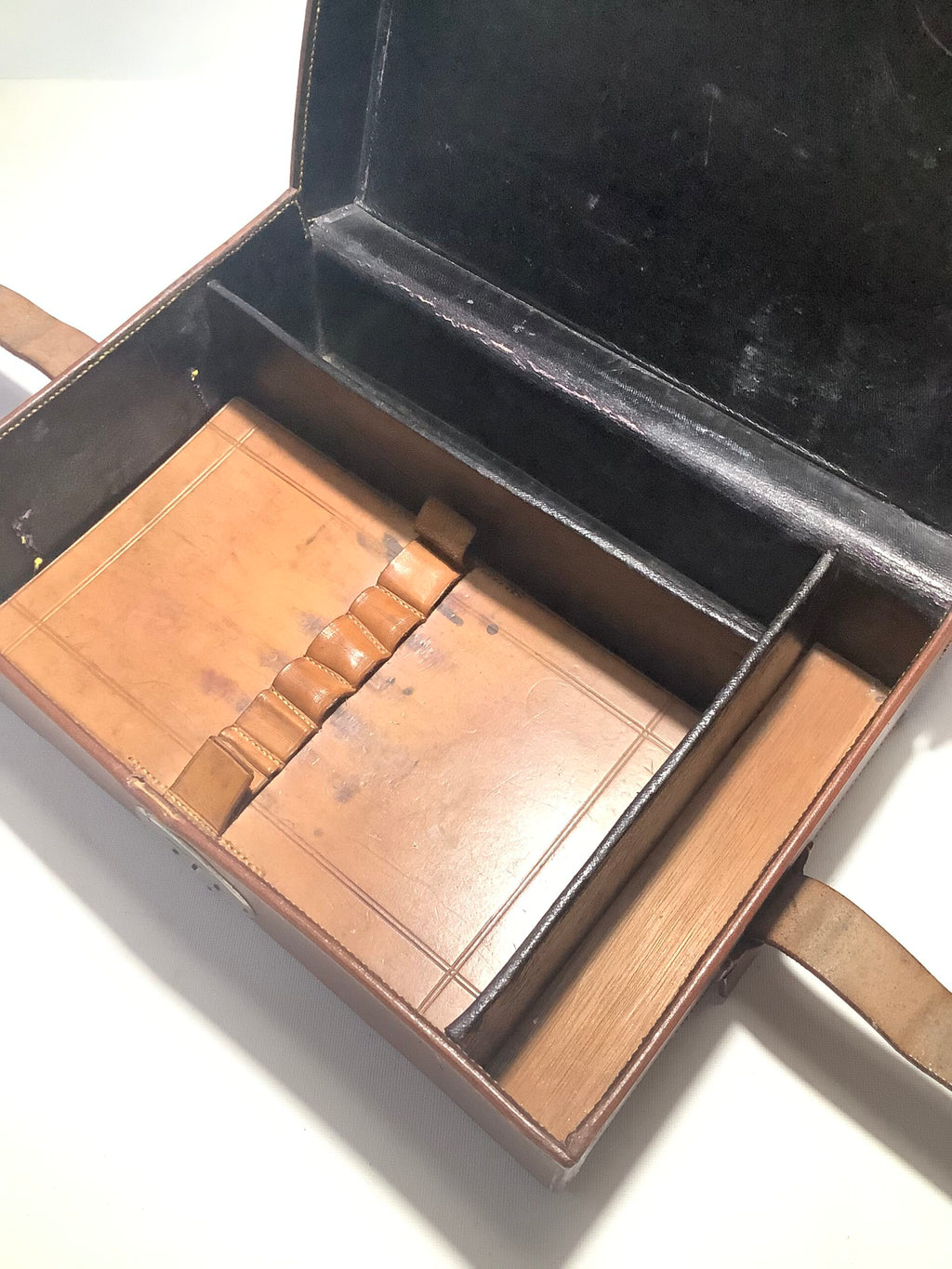 Antique Leather Hold-all or Tackle Box etc.