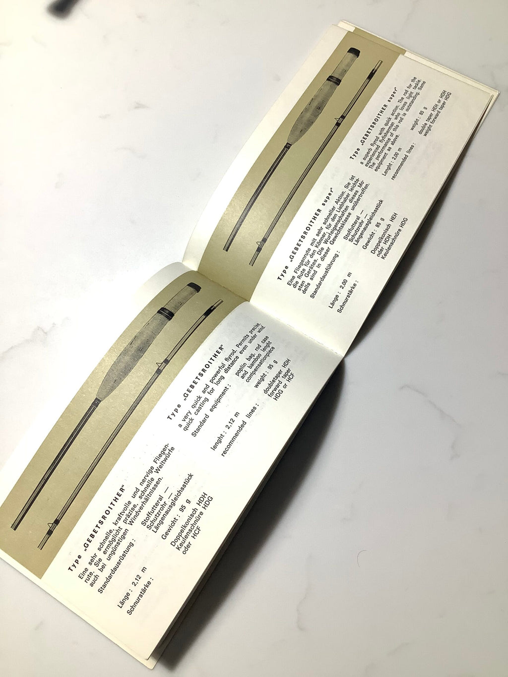 Rare WALTER BRUNNER Fly Rods Catalogue