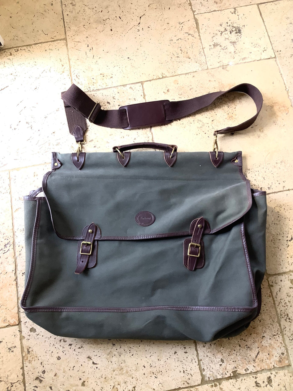 Vintage Large BARBOUR Fisherman’s DOUBLE Hold-all Bag
