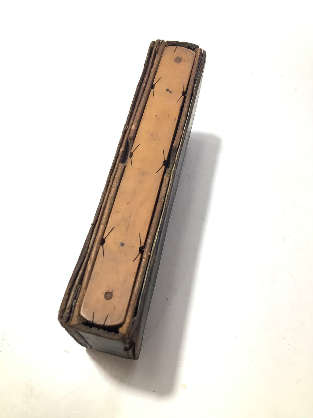 Very Rare Antique circa .1800s LONDON TAPER QUILL  Float Winder with Leather Case/Wallet