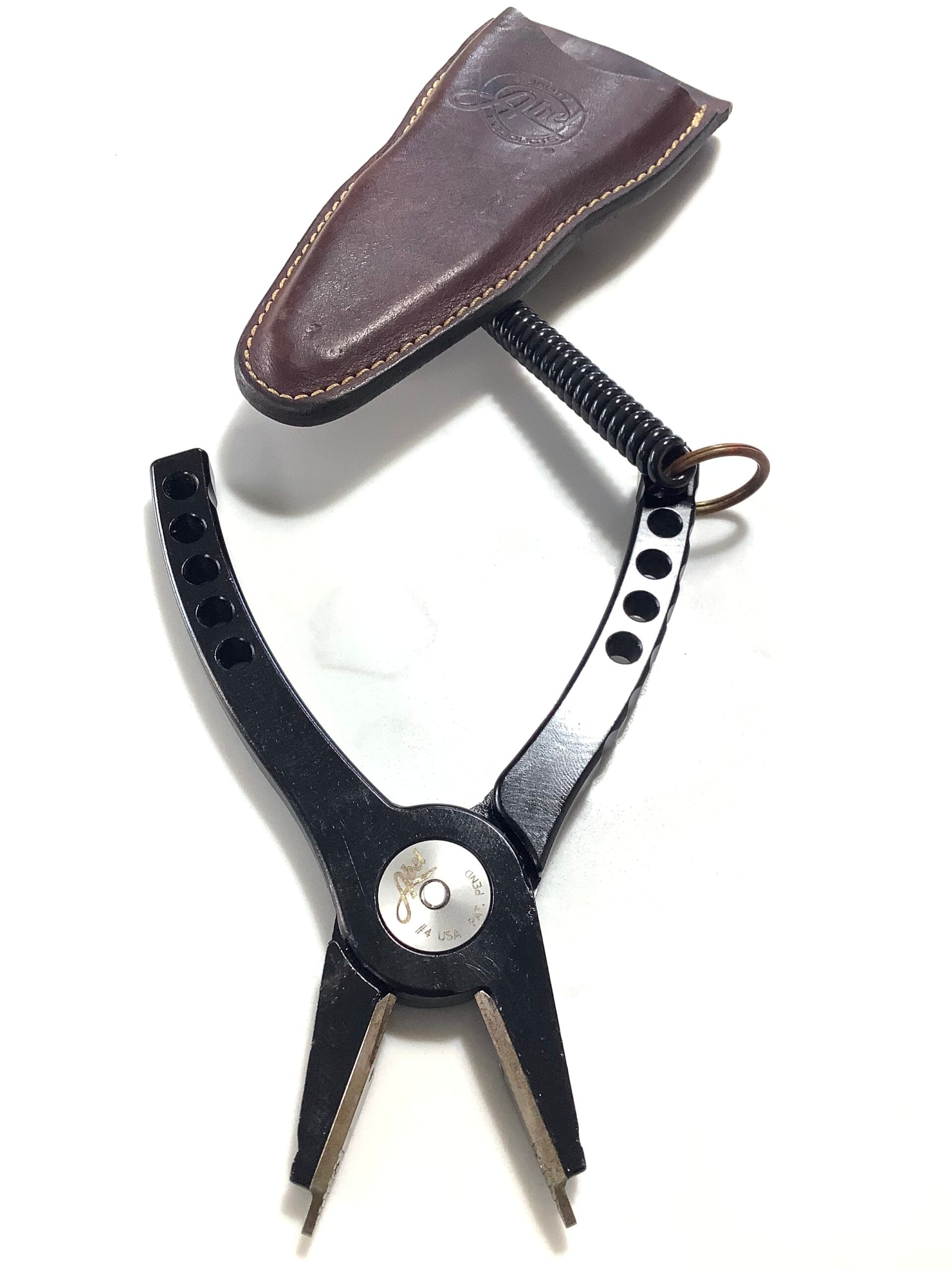 ABEL # 4 Fisherman’s Pliers Tool with Leather Case and Coil Lanyard
