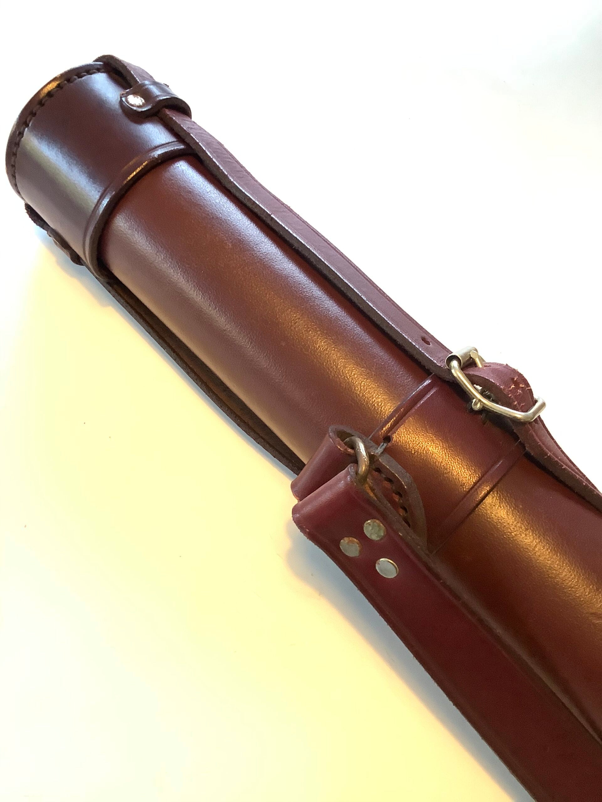 Bespoke hand made leather rod carrying protector