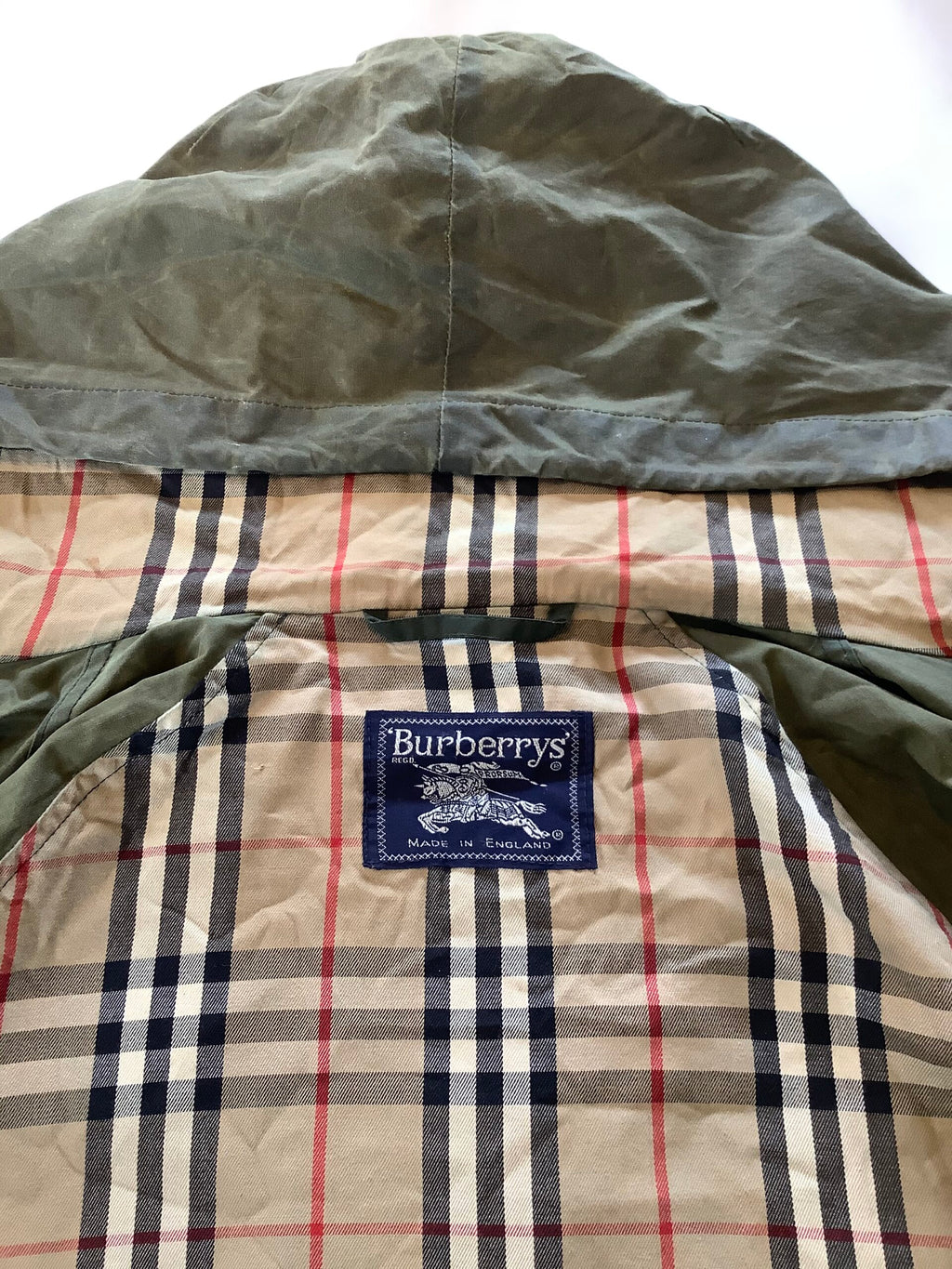 Vintage Burberry Waxed Parka Jacket