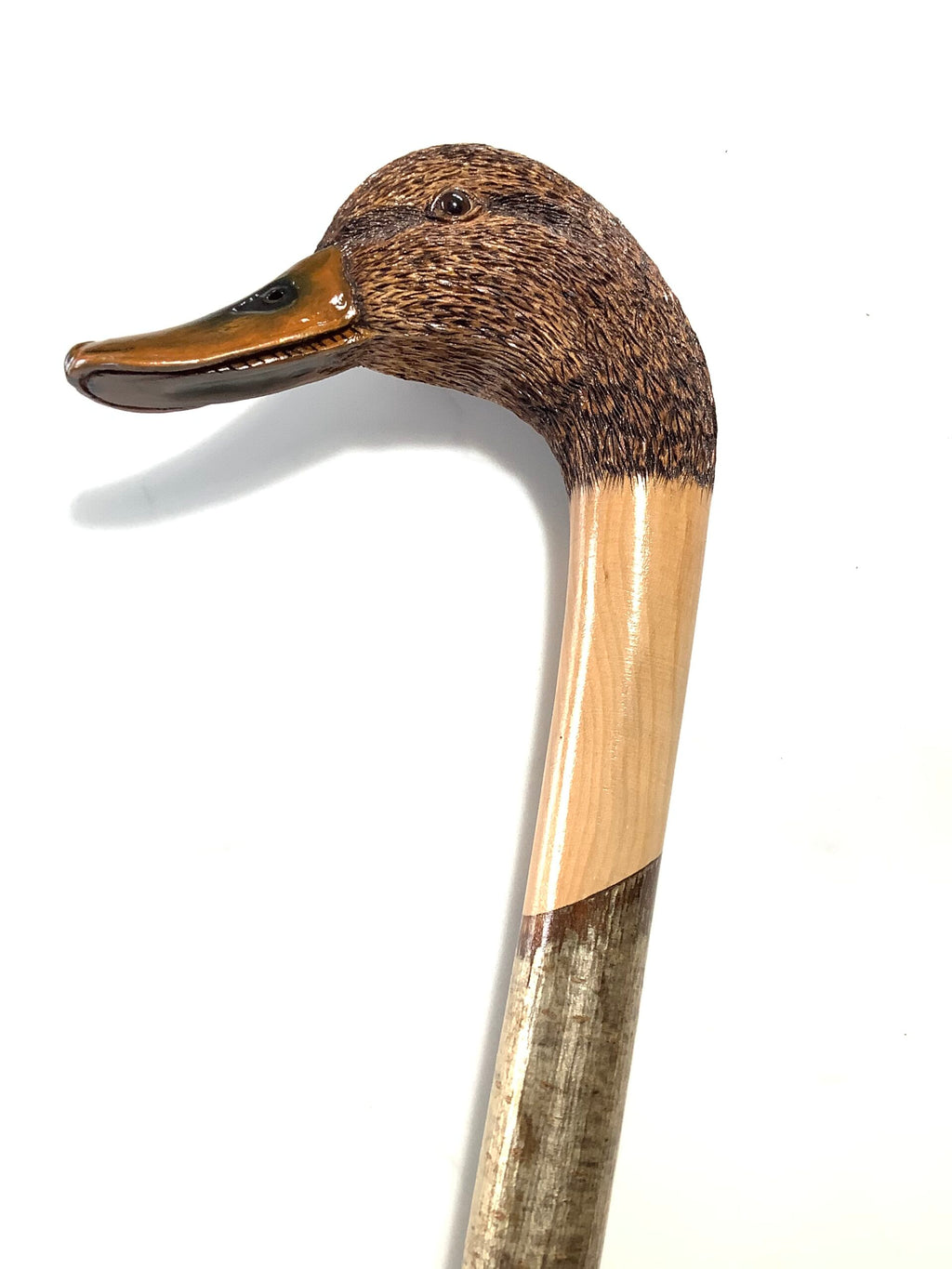 IAN TAYLOR HAND CRAFTED MALLARD WALKING STICK Maker to The Royals Celebrates
