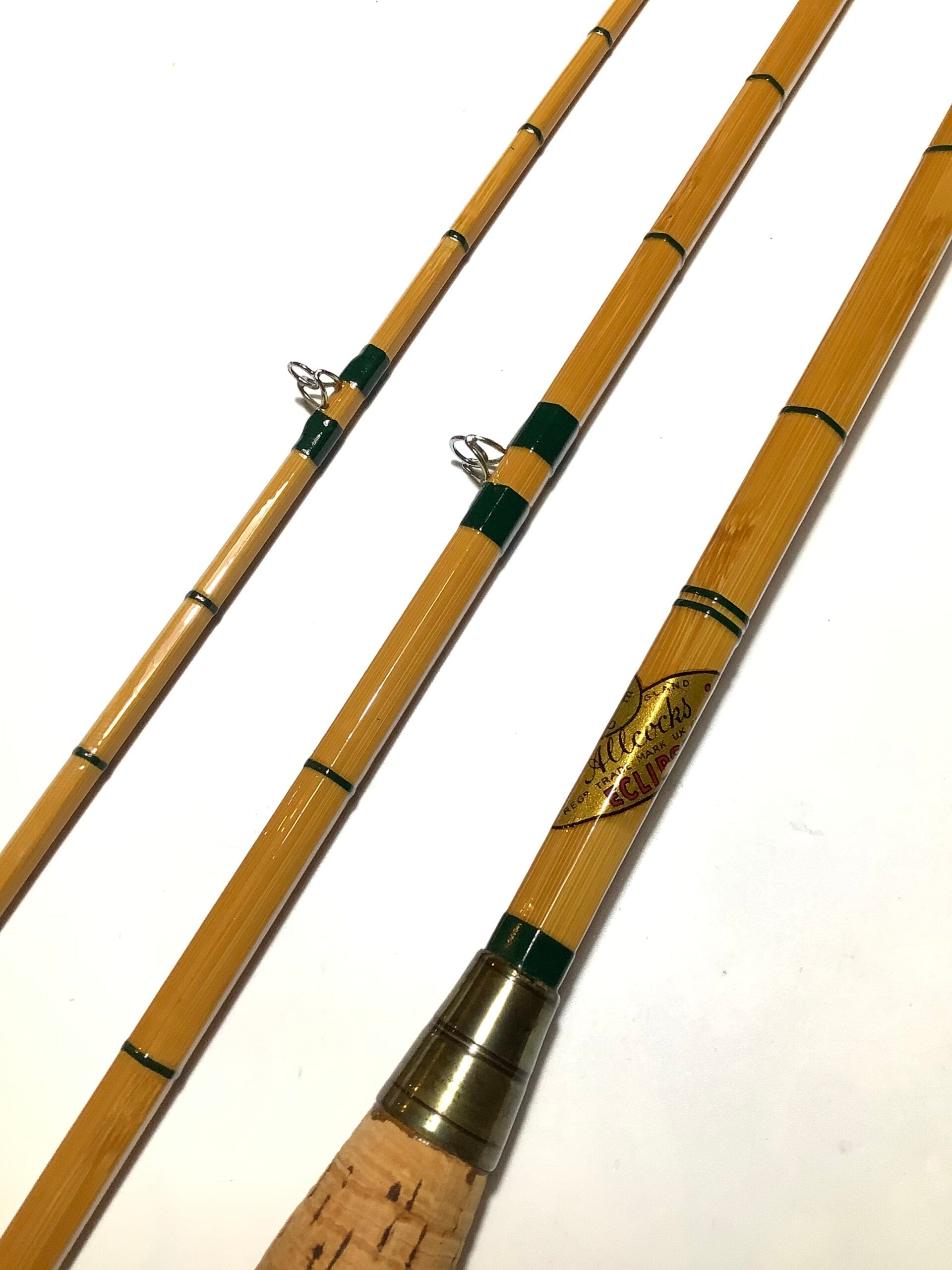 Scarce Allcocks Co “ECLIPSE” Built Cane Float Rod – Antique & Vintage Fishing Tackle