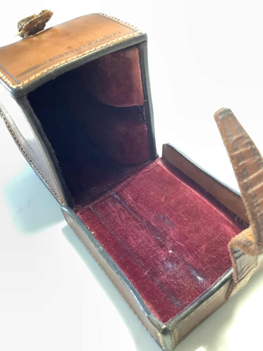 Antique Block Leather Reel case by FARLOWS PALL MALL For 3” Reel