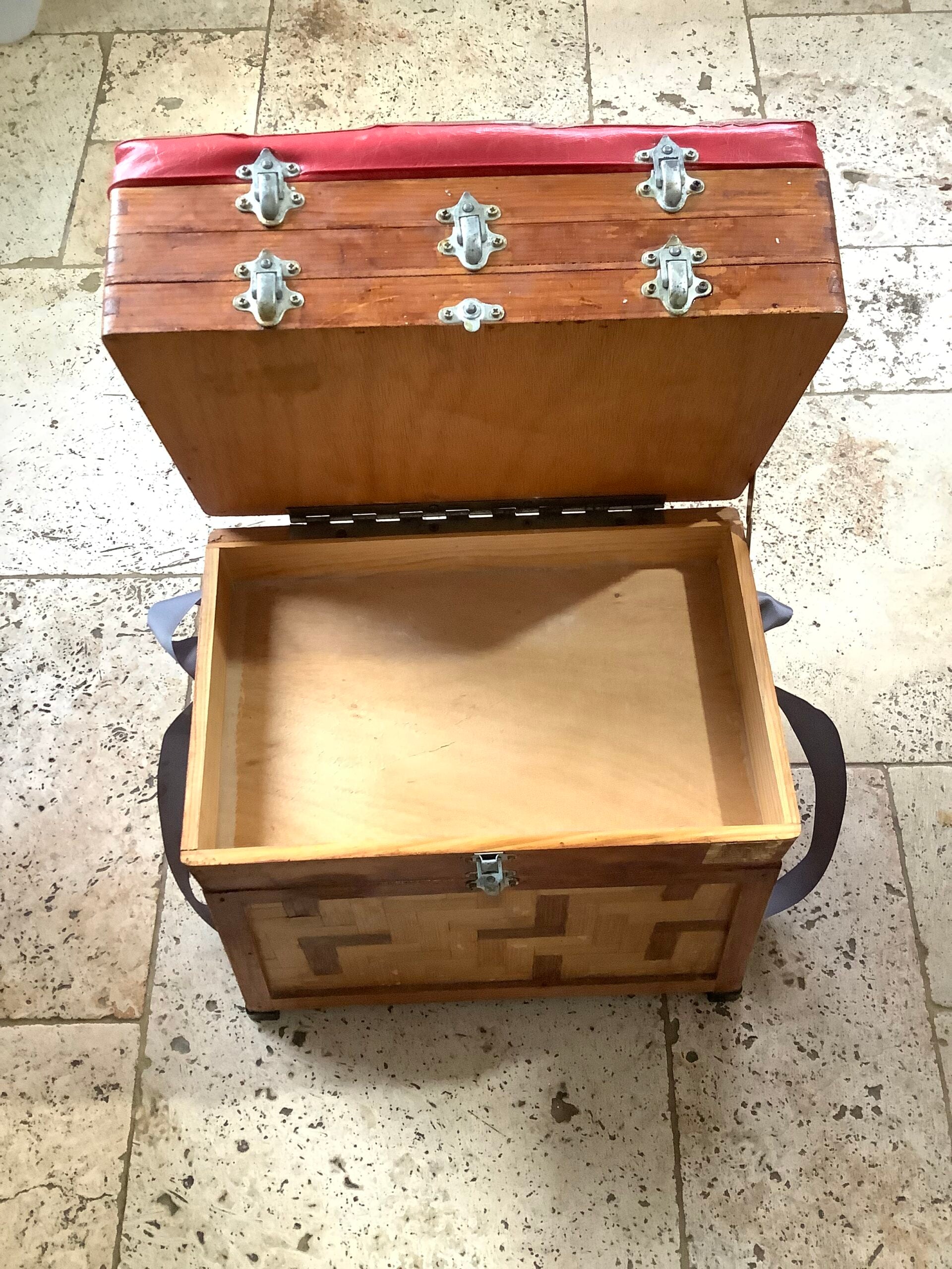 Vintage Retro Fisherman’s Seat Tackle Box