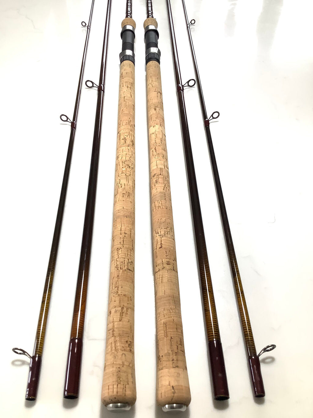 Rare Pair of HARRISON ADVANCED 3 x pce 12ft 1.25TC Barbel Rods