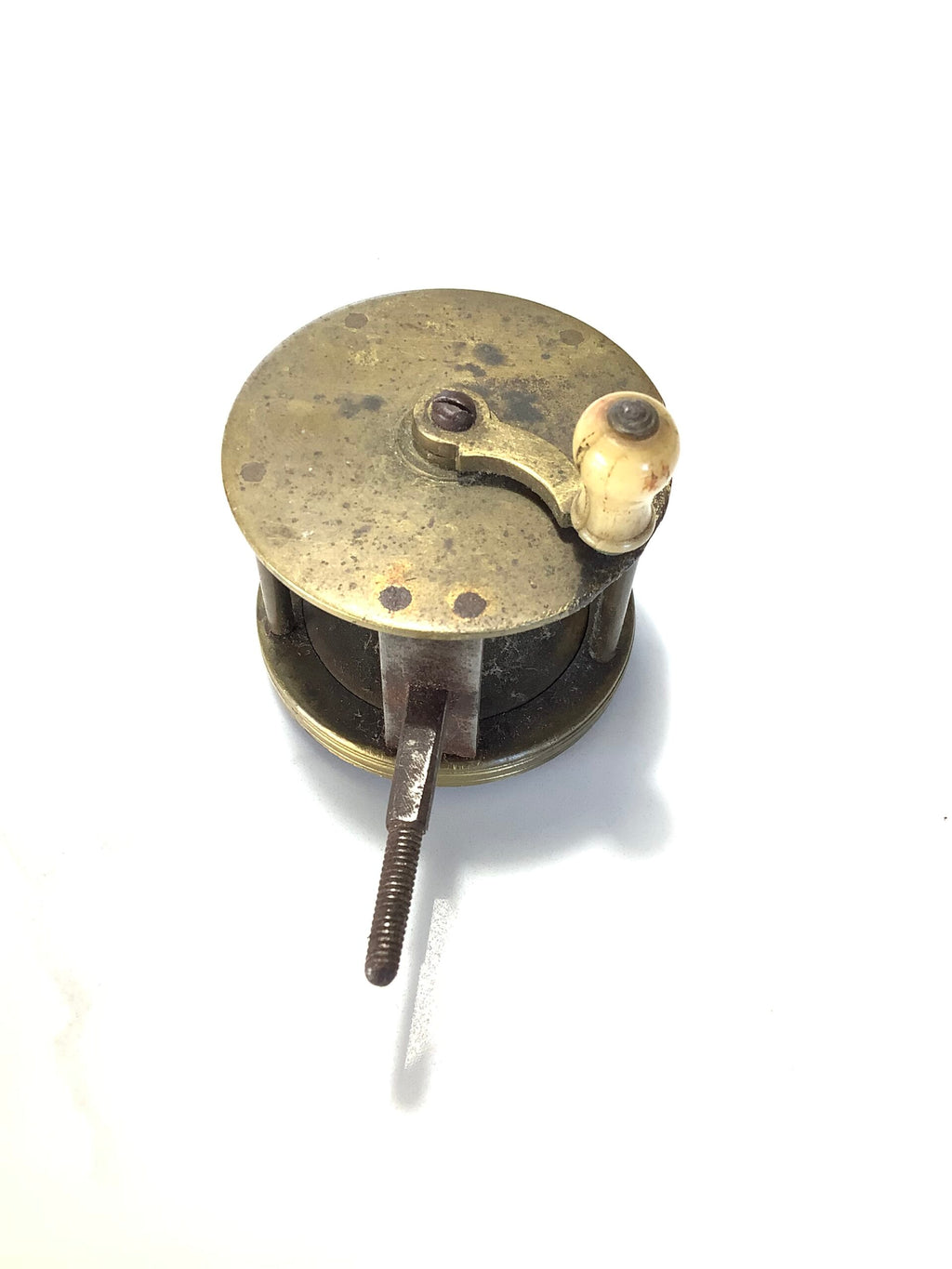 Antique very Early Brass SPIKE Winch Reel