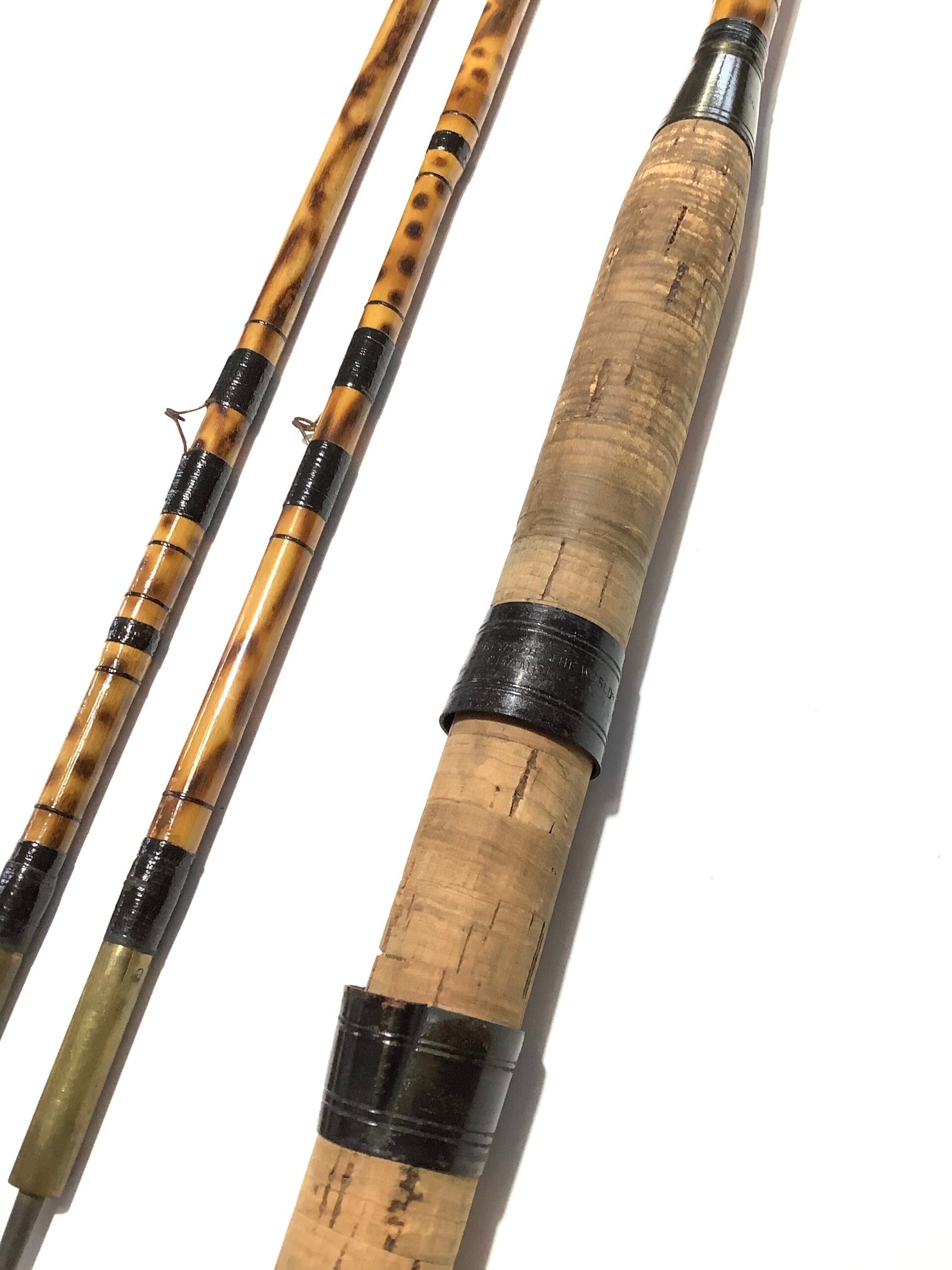 Rare HOMERS OF LONDON cane Float Rod with TWO TIPS.