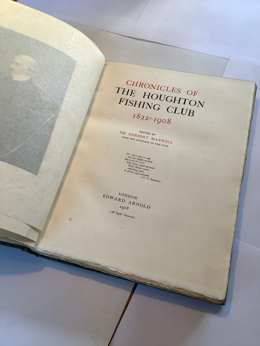 Houghton Chronicles of The Houghton Fishing Club 1822-1908 edited by Sir Herbert Maxwell limited to 350 copies