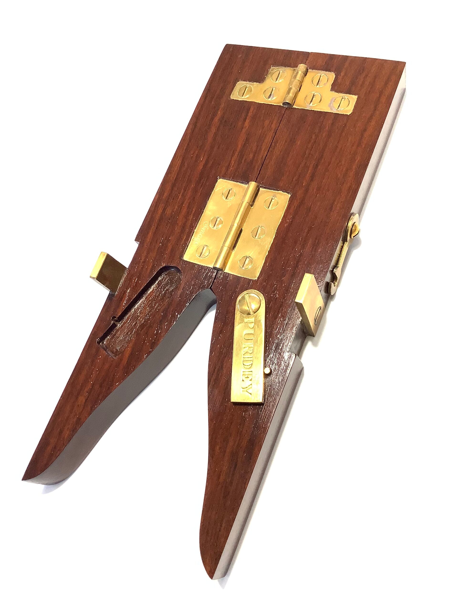 JAMES PURDEY Portable Rosewood Boot Jack with Canvas Leather case